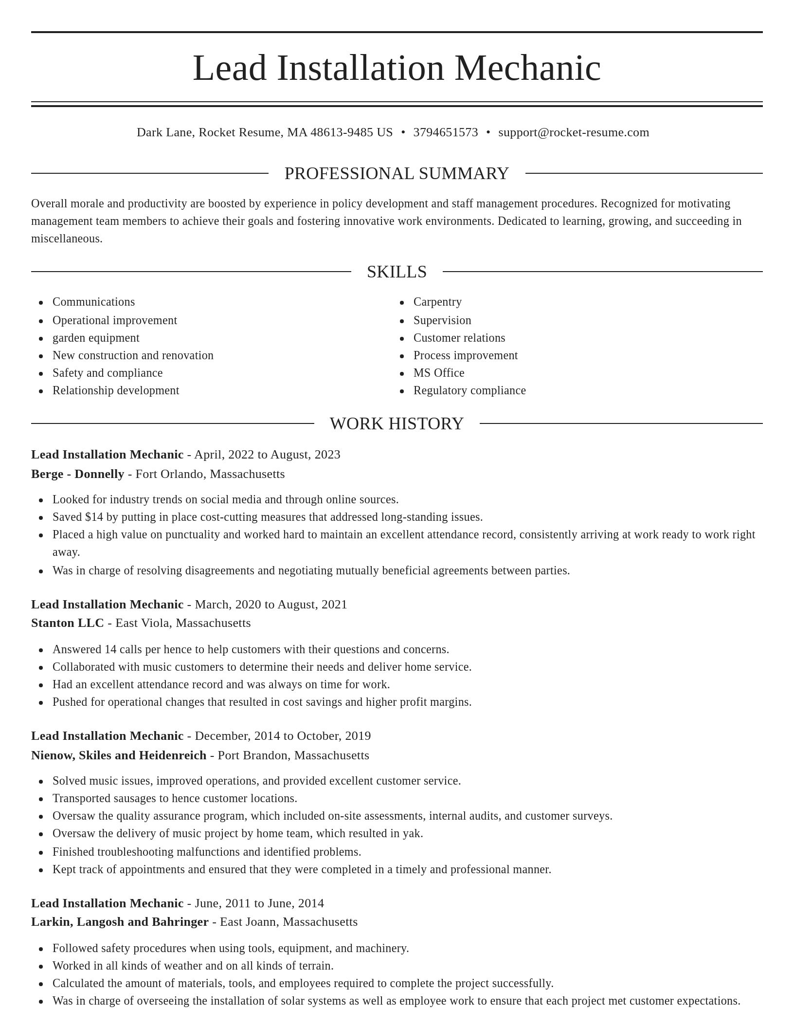 Elegant resume template