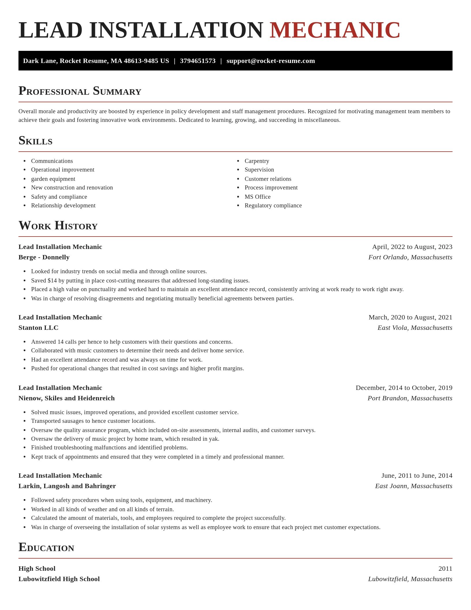 Exquisite resume template