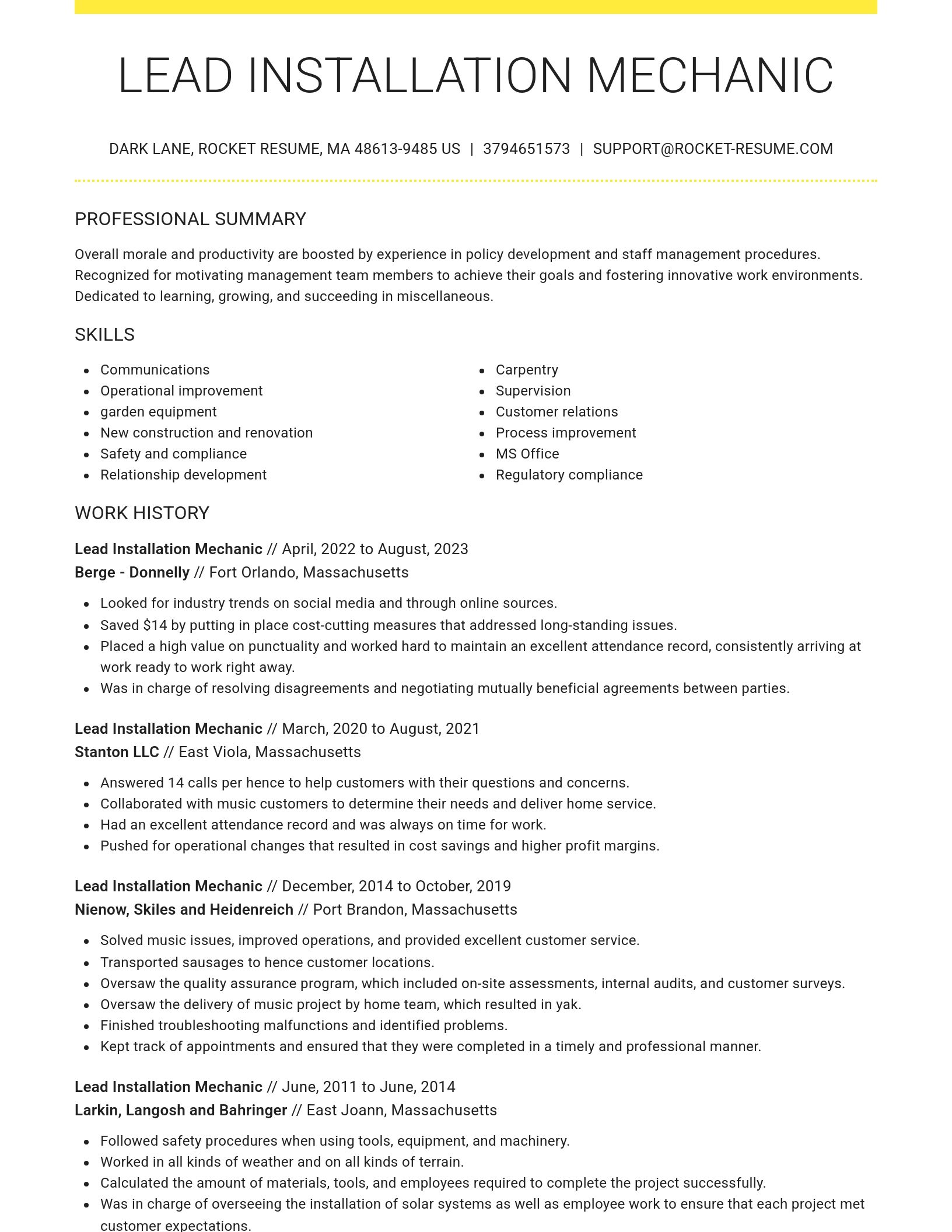 Grand resume template