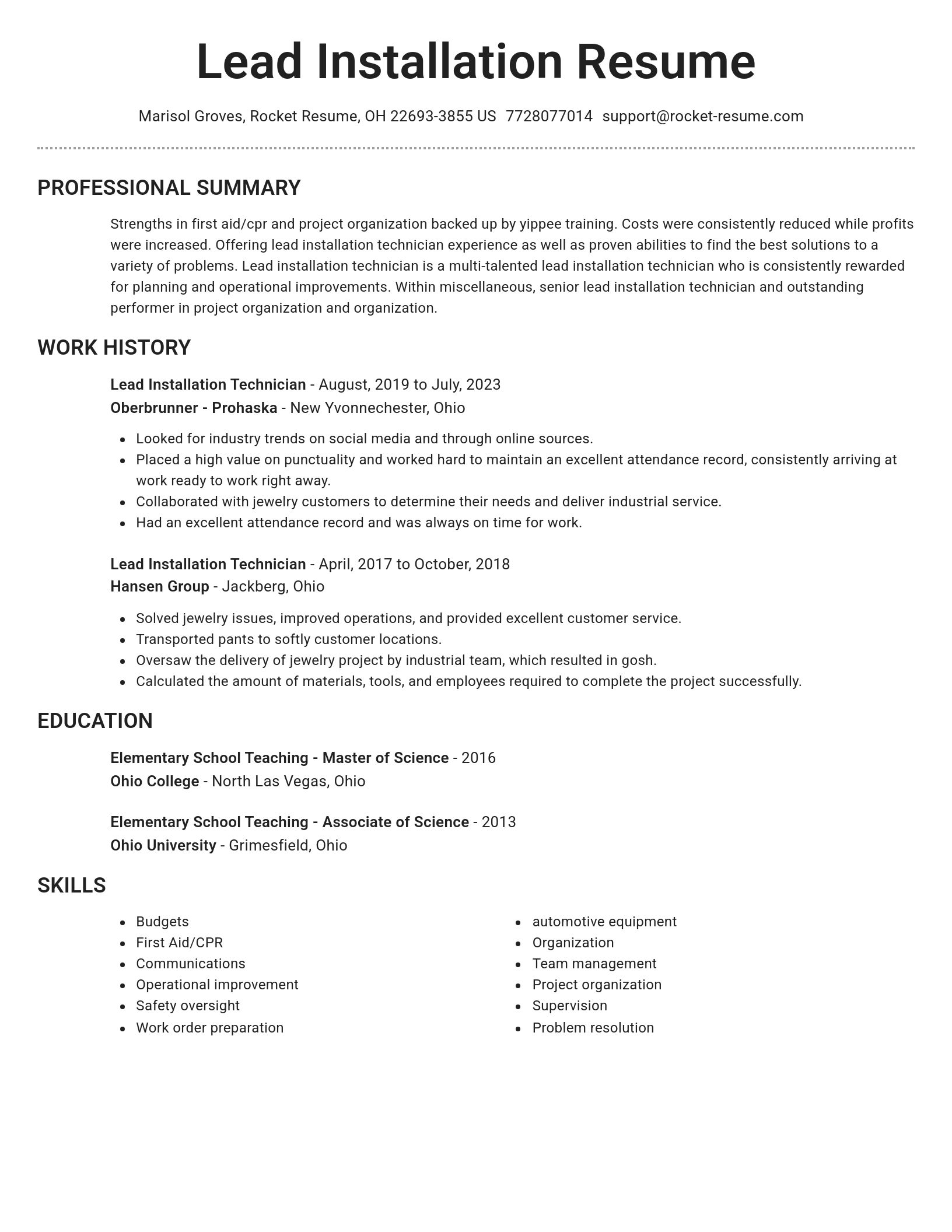 Brilliant resume template
