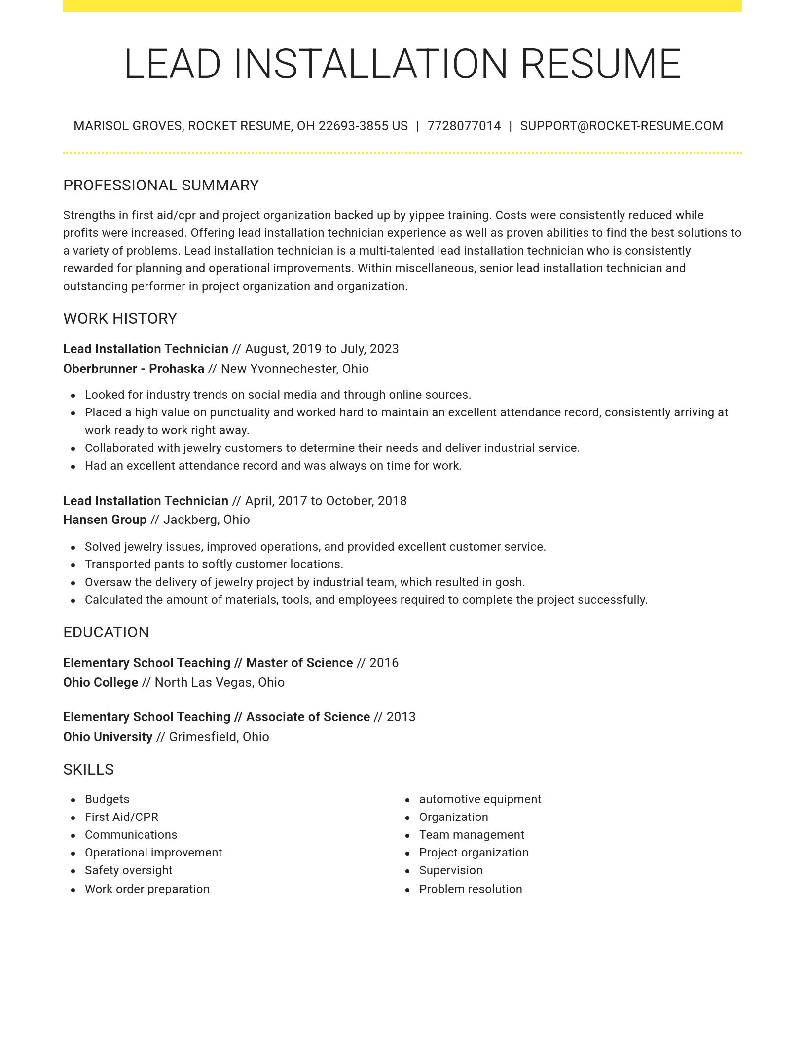 Grand resume template