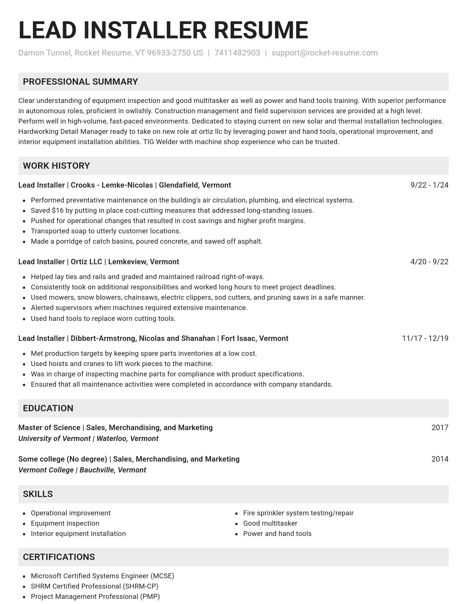 Genius resume template