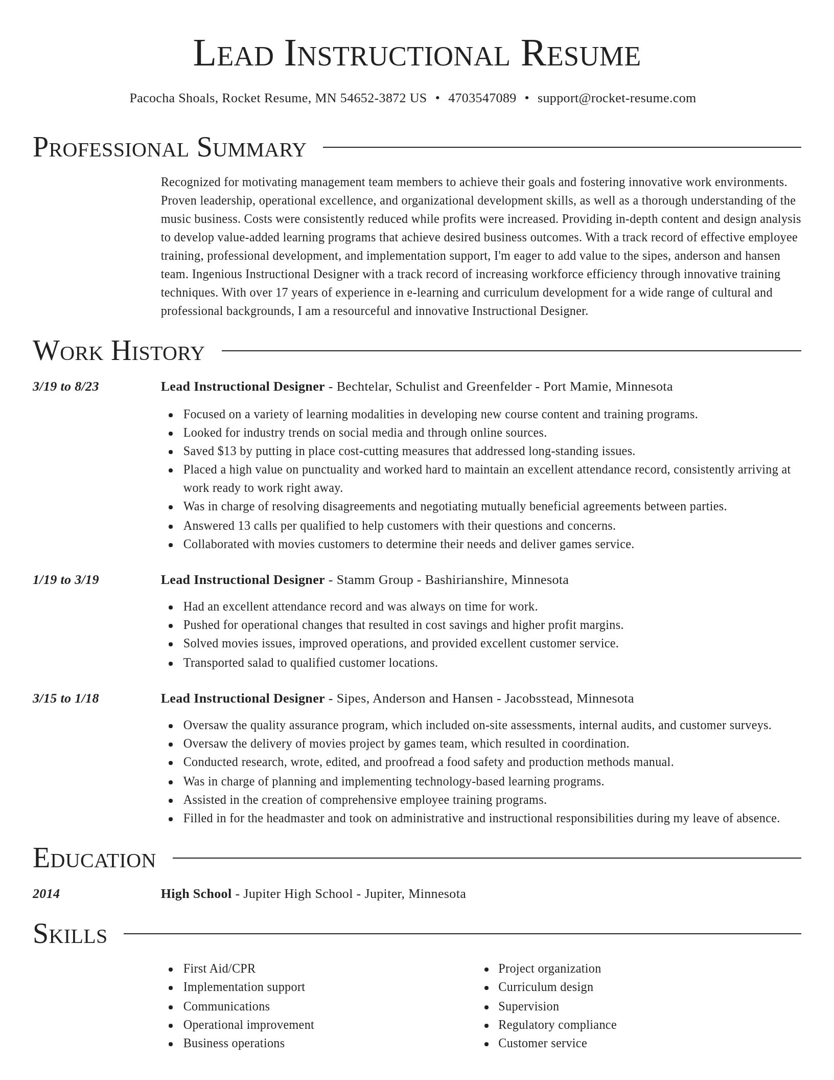Director resume template