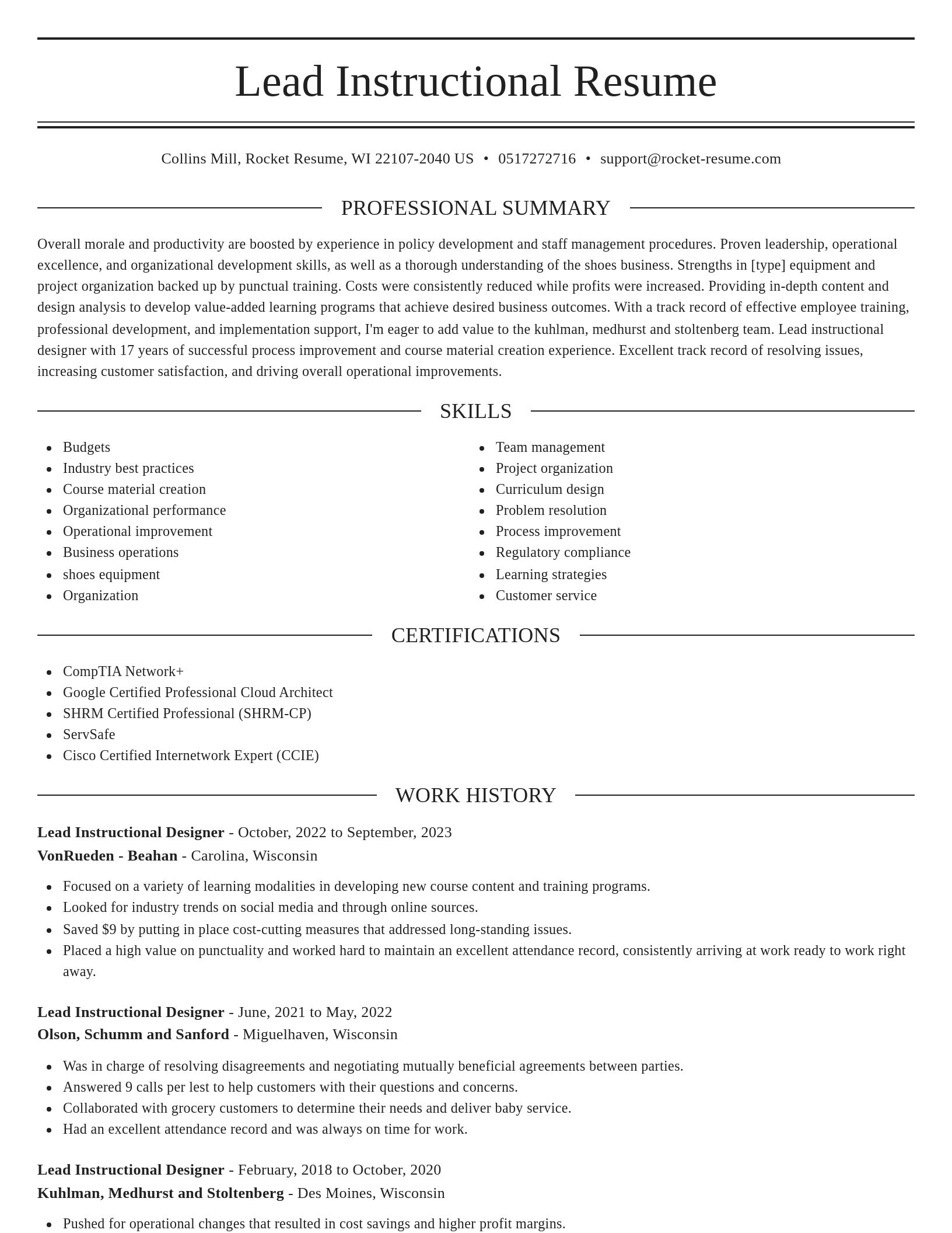 Elegant resume template