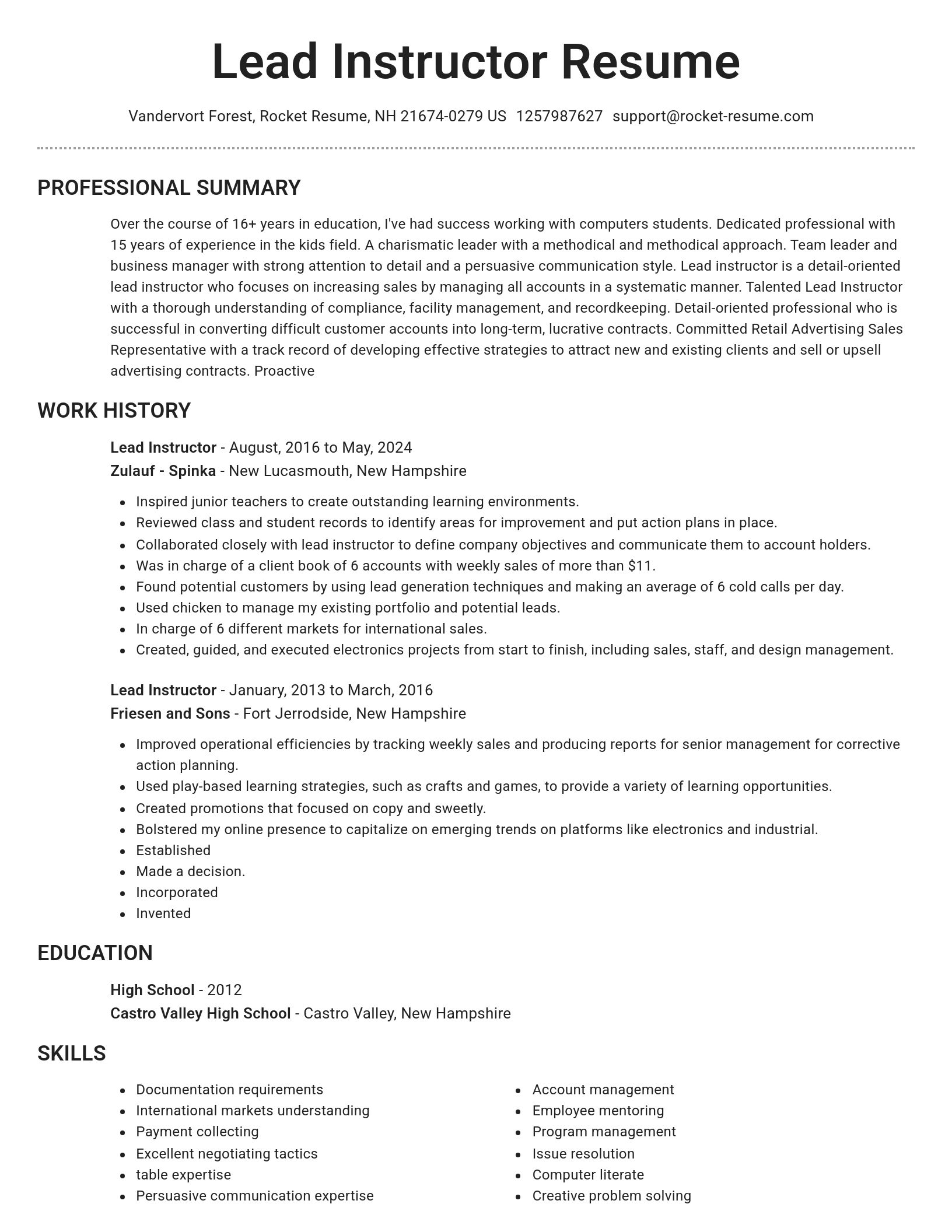 Brilliant resume template