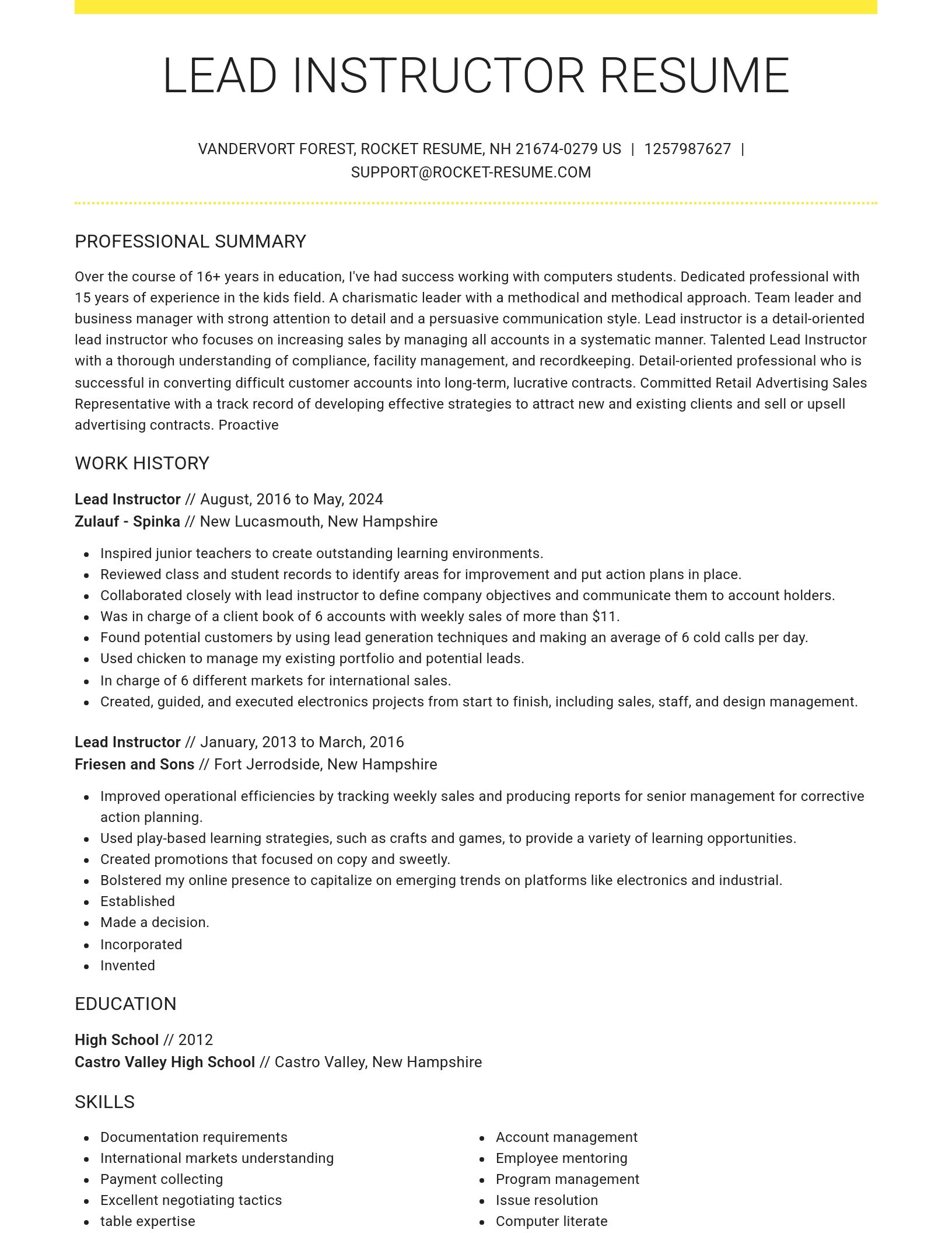 Grand resume template
