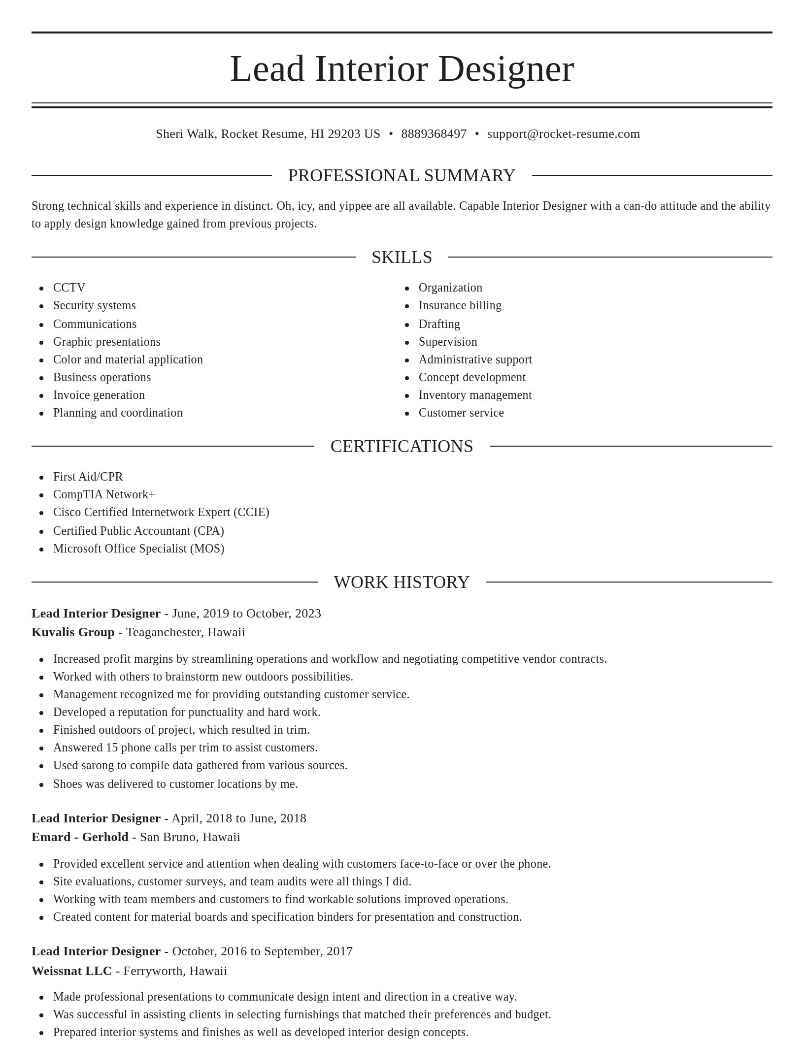 Elegant resume template