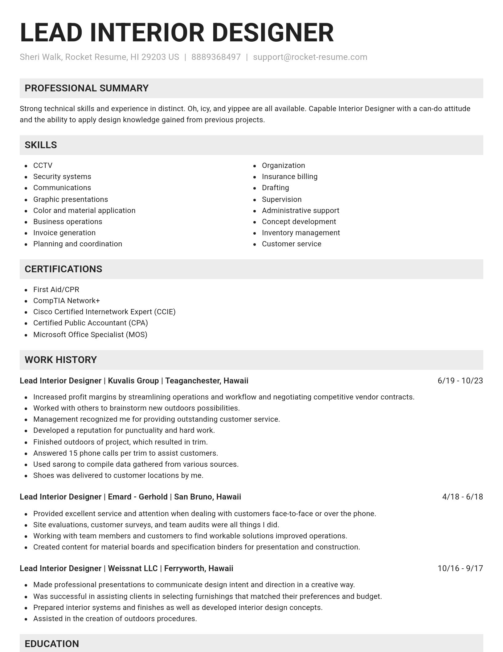 Genius resume template
