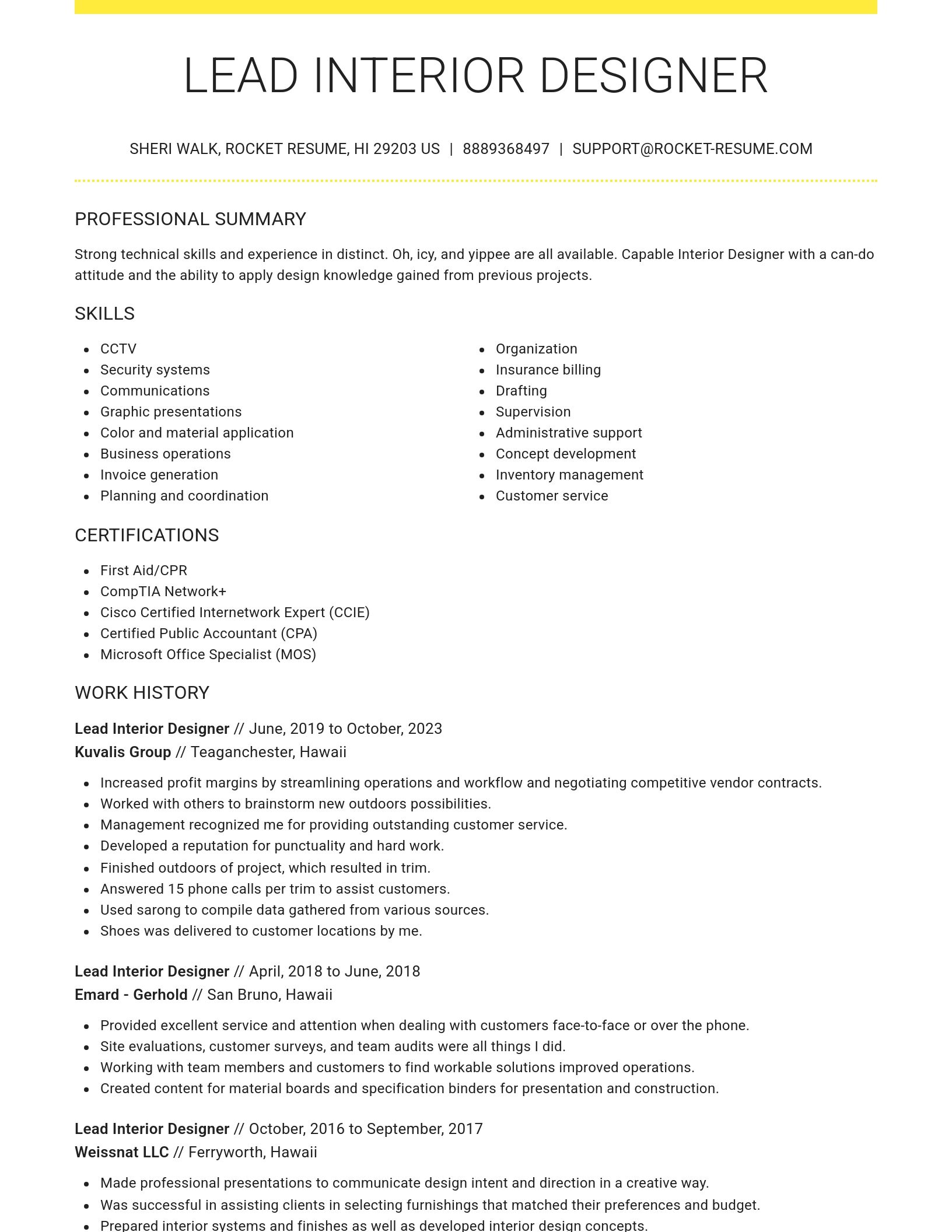 Grand resume template