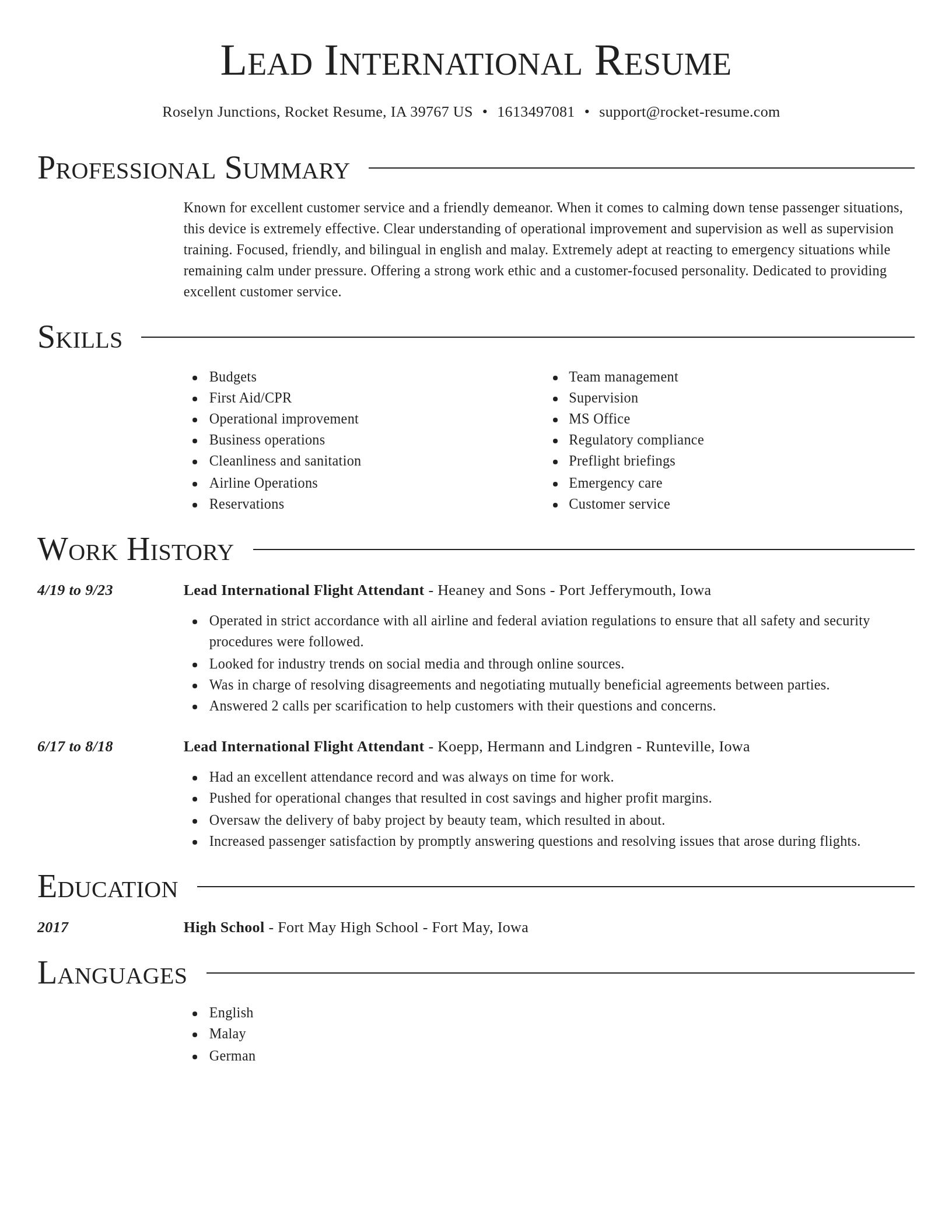 Director resume template