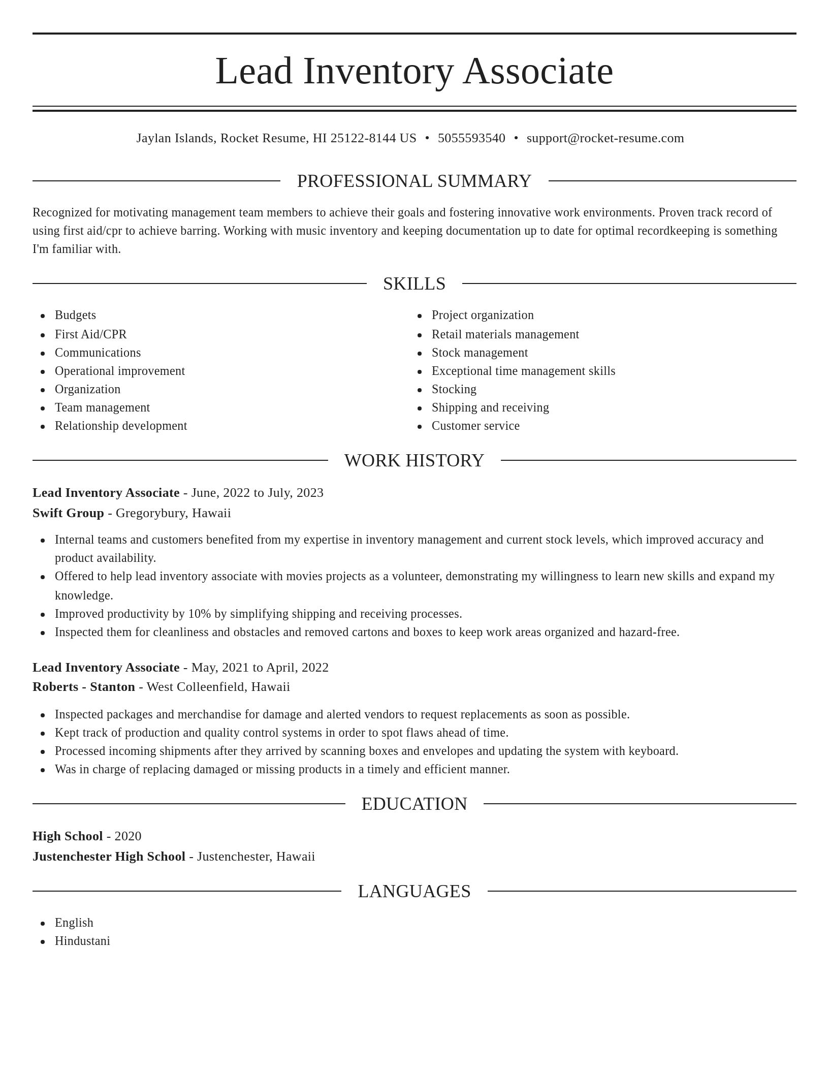 Elegant resume template