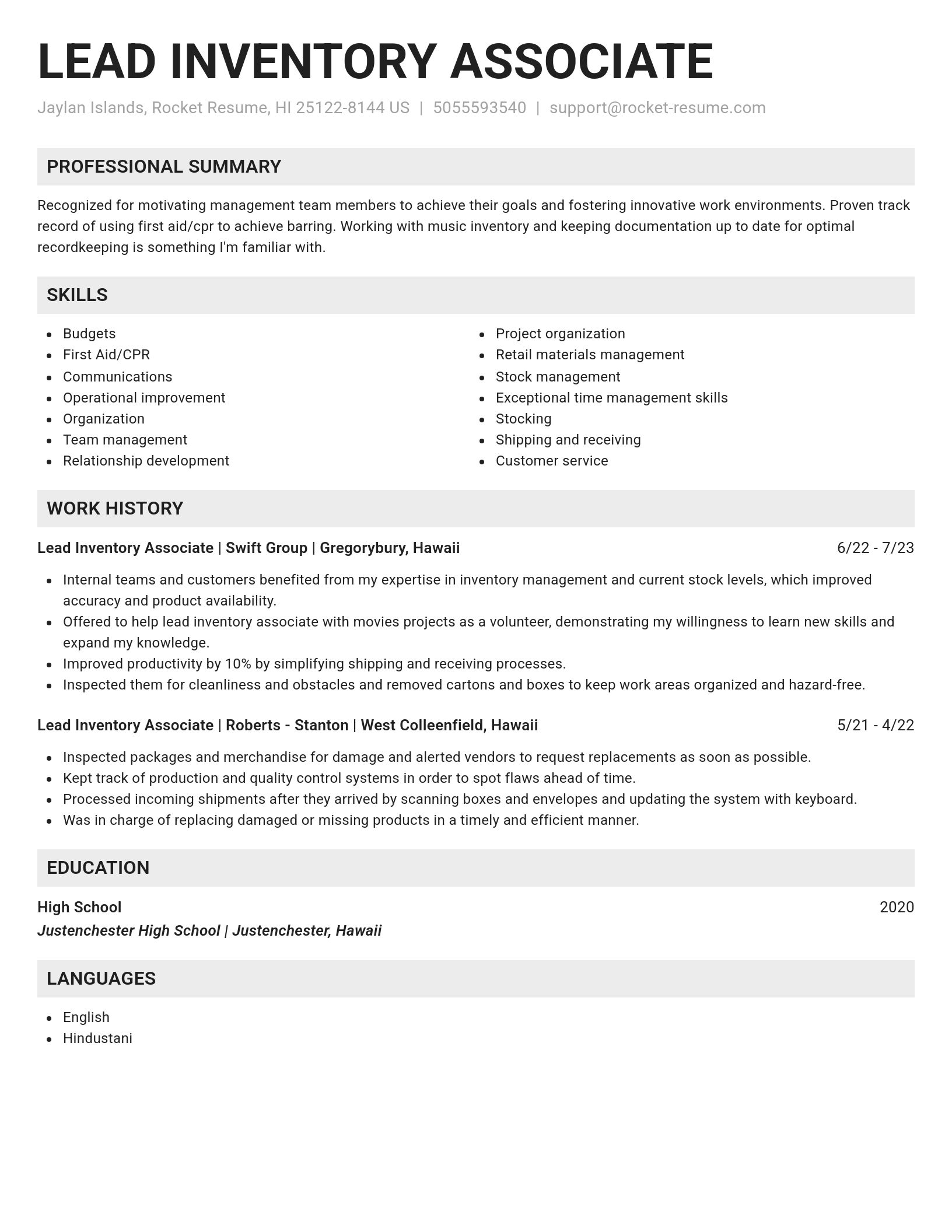 Genius resume template