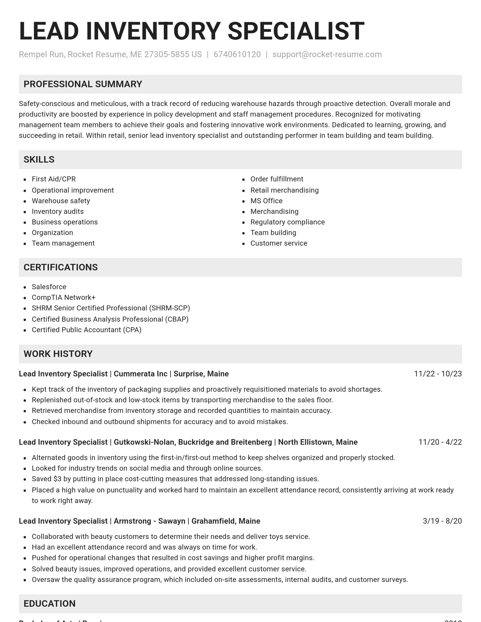 Genius resume template