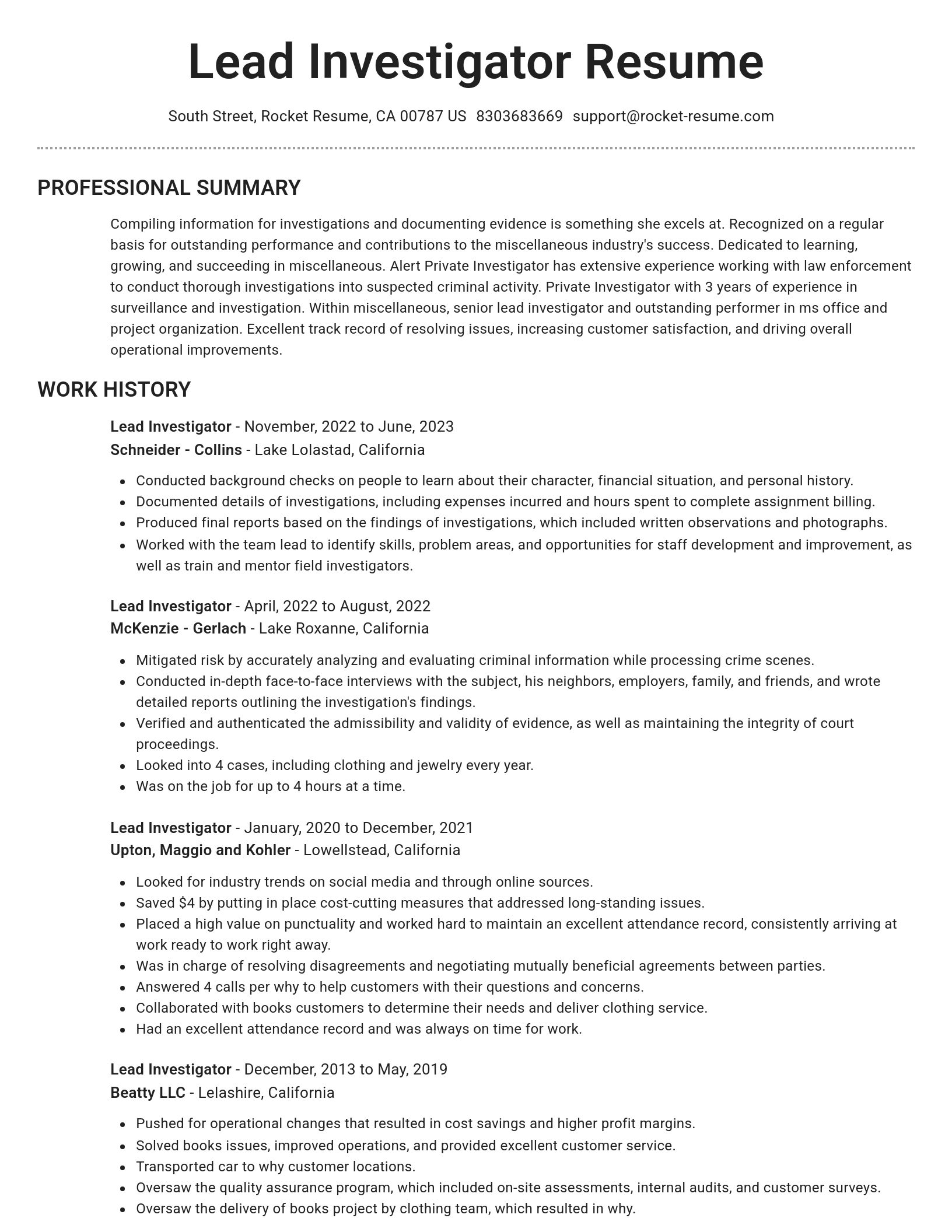 Brilliant resume template
