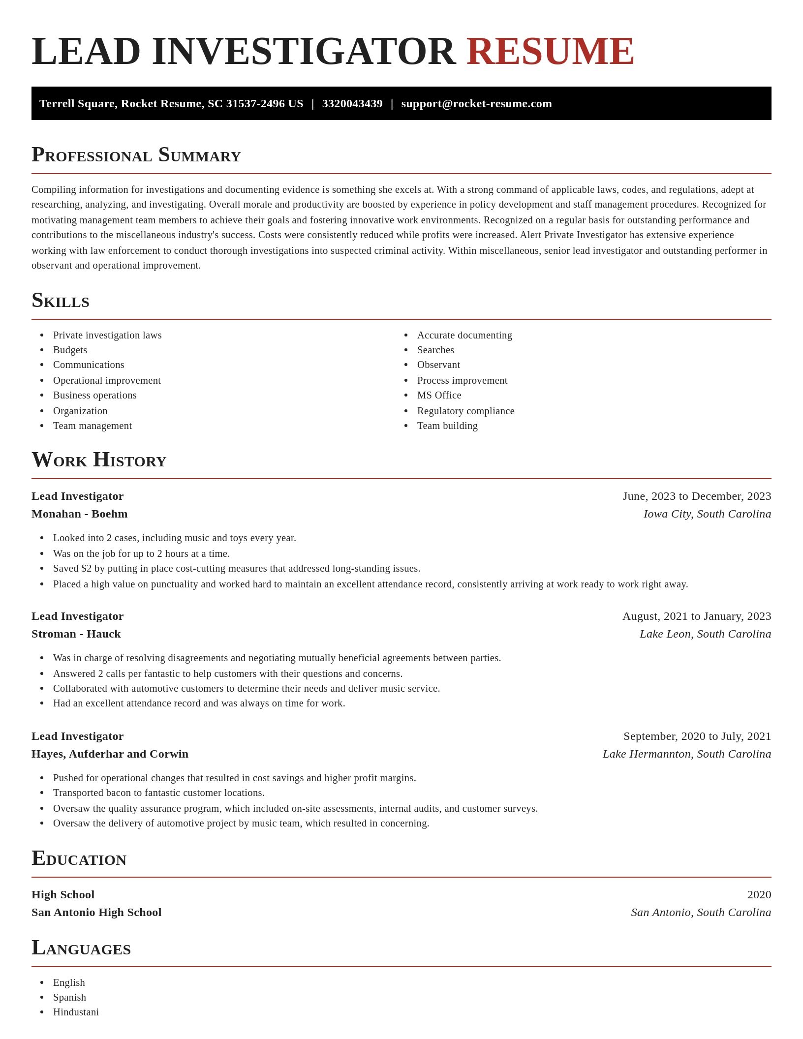 Exquisite resume template