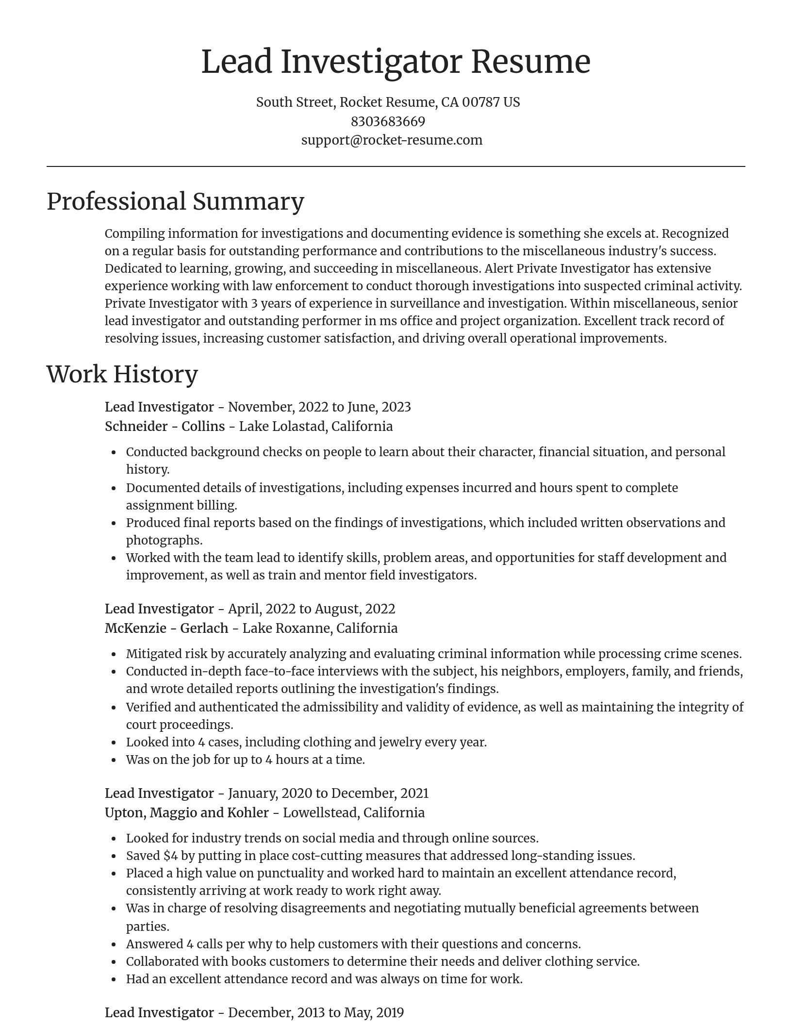 Focal Point resume template