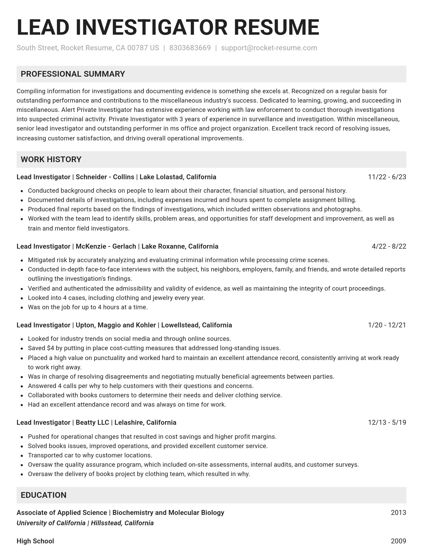 Genius resume template