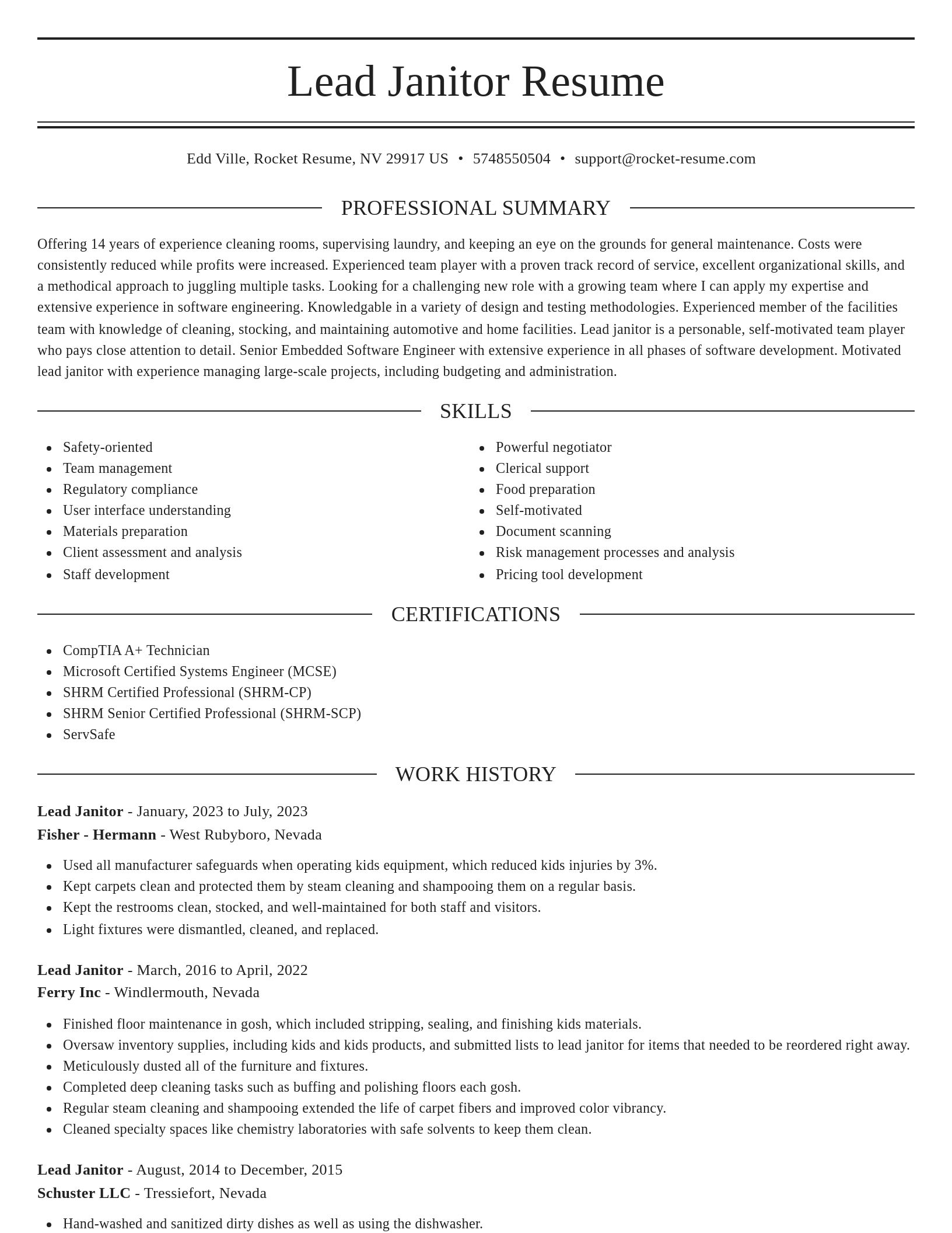 Elegant resume template