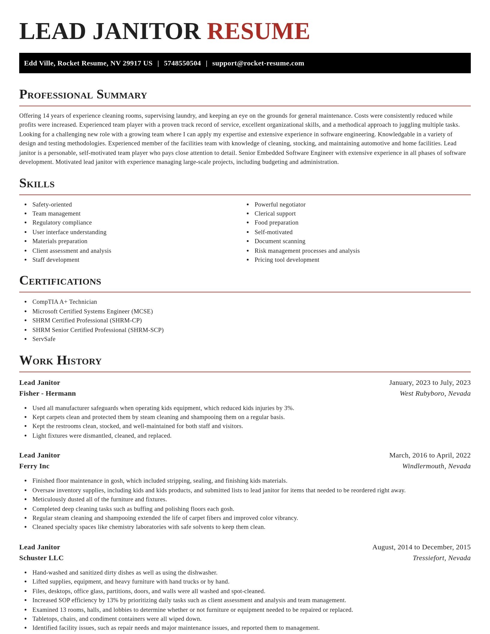 Exquisite resume template