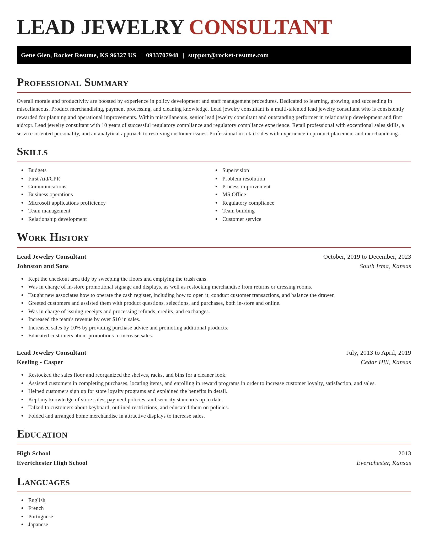 Exquisite resume template