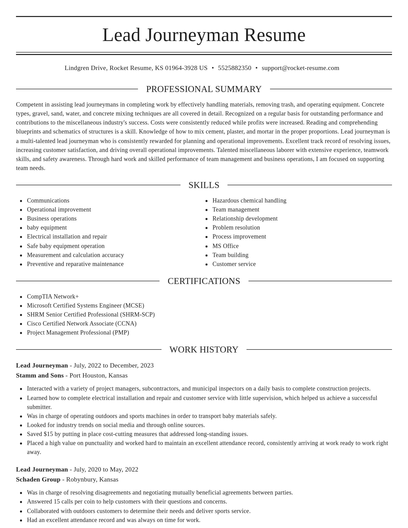Elegant resume template