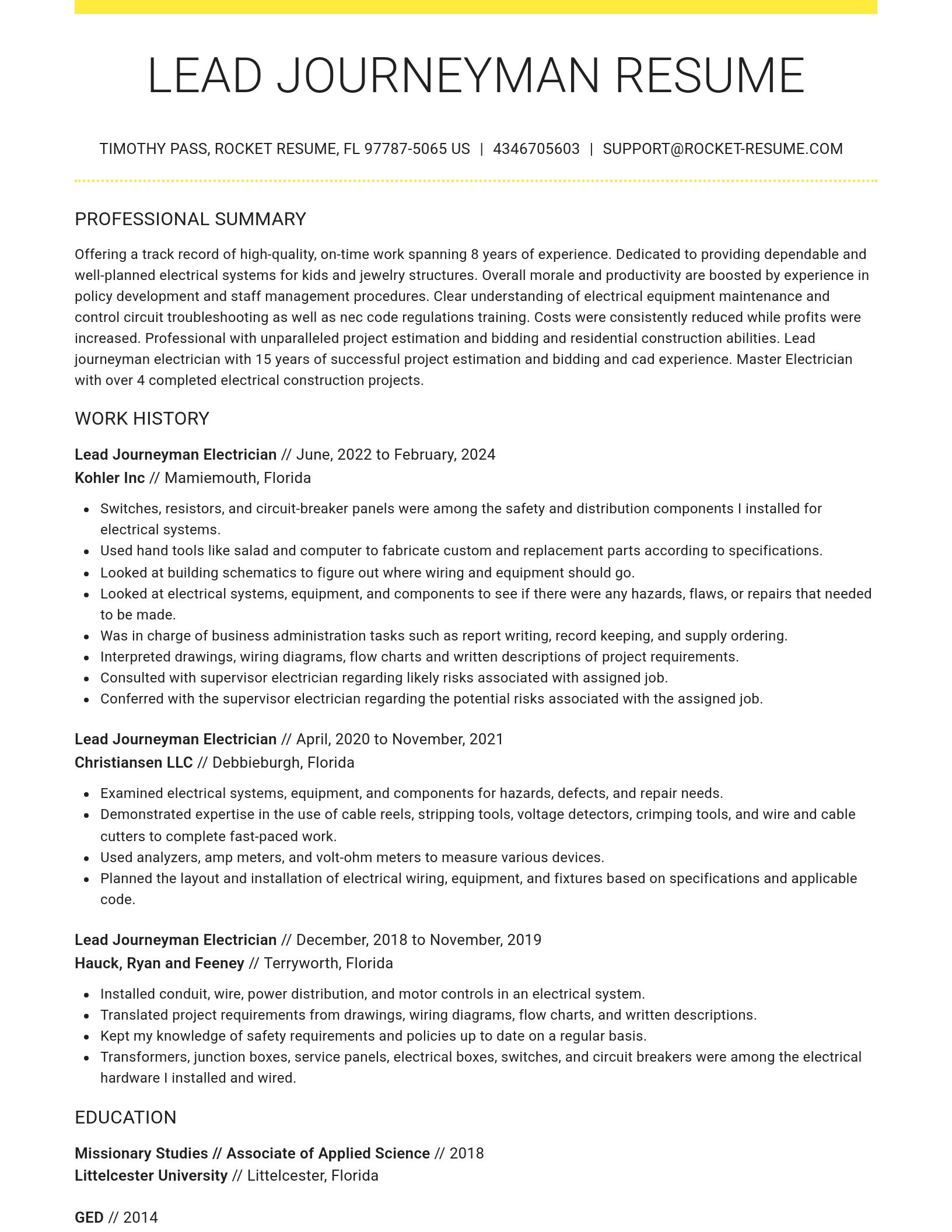 Grand resume template
