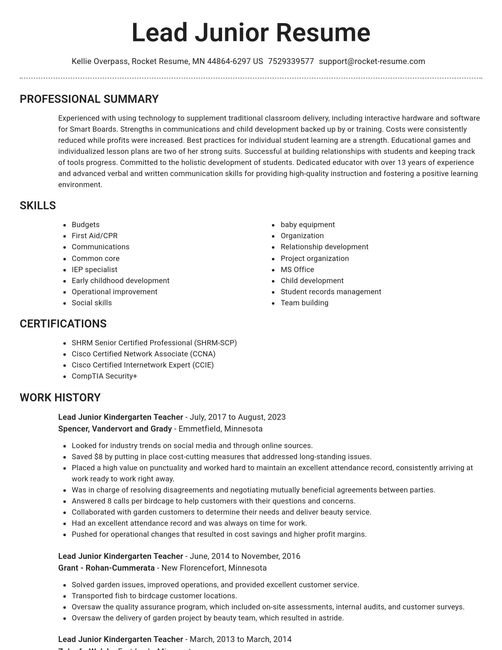 Brilliant resume template