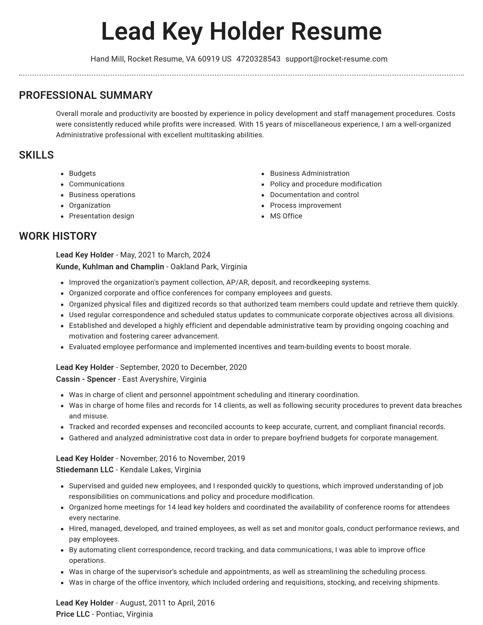 Brilliant resume template