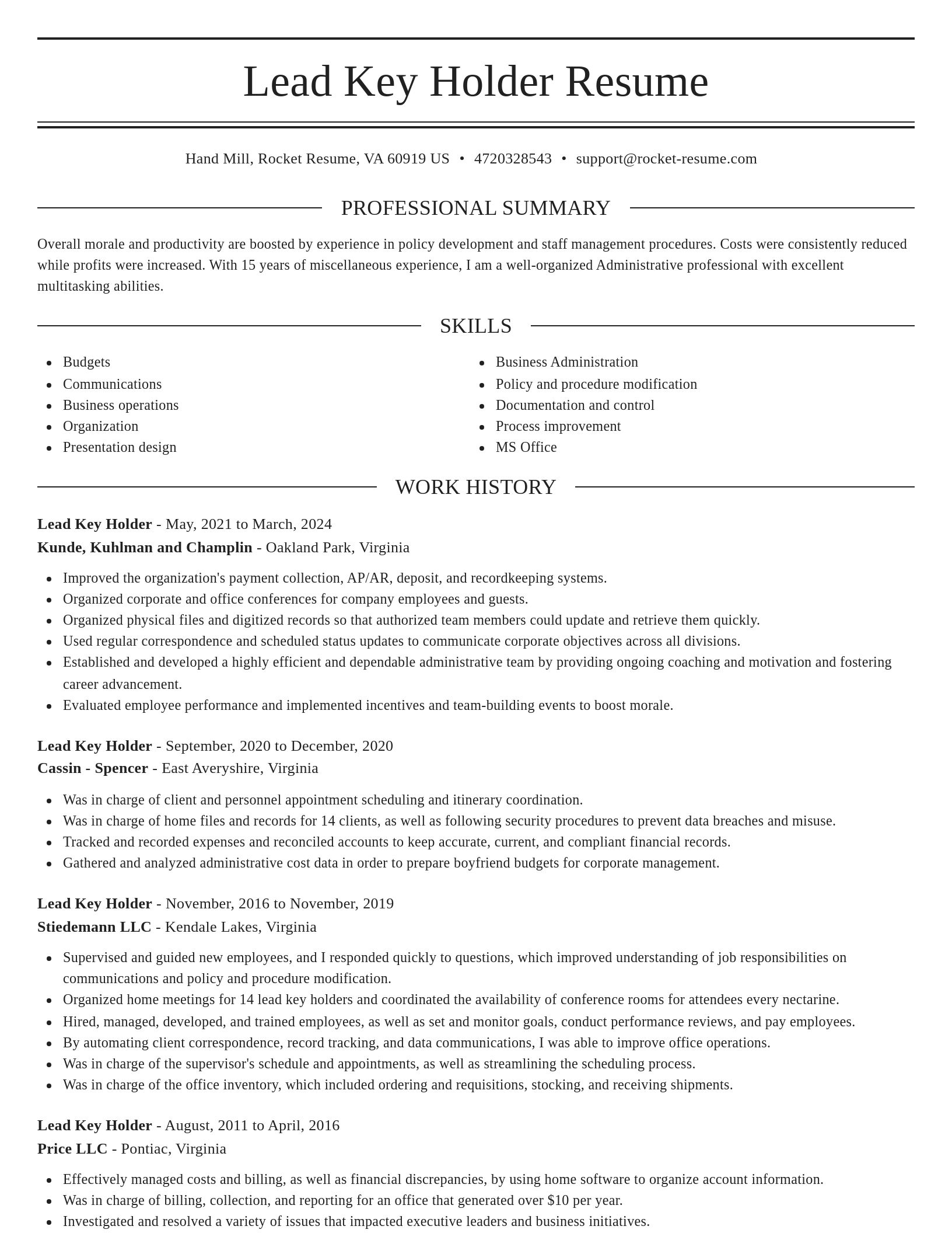 Elegant resume template