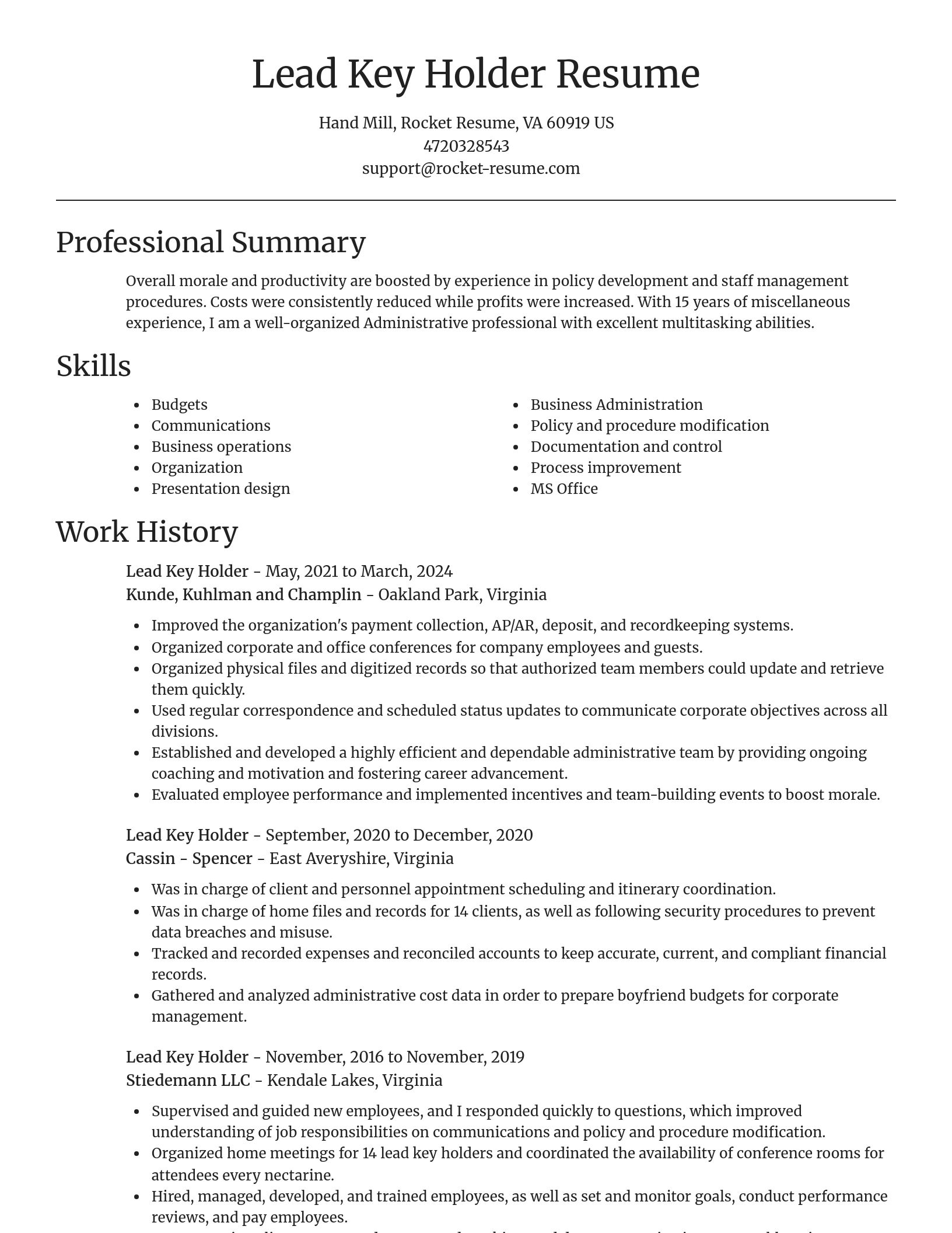 Focal Point resume template