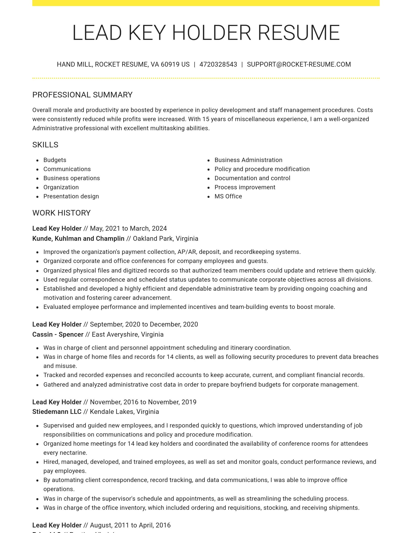 Grand resume template