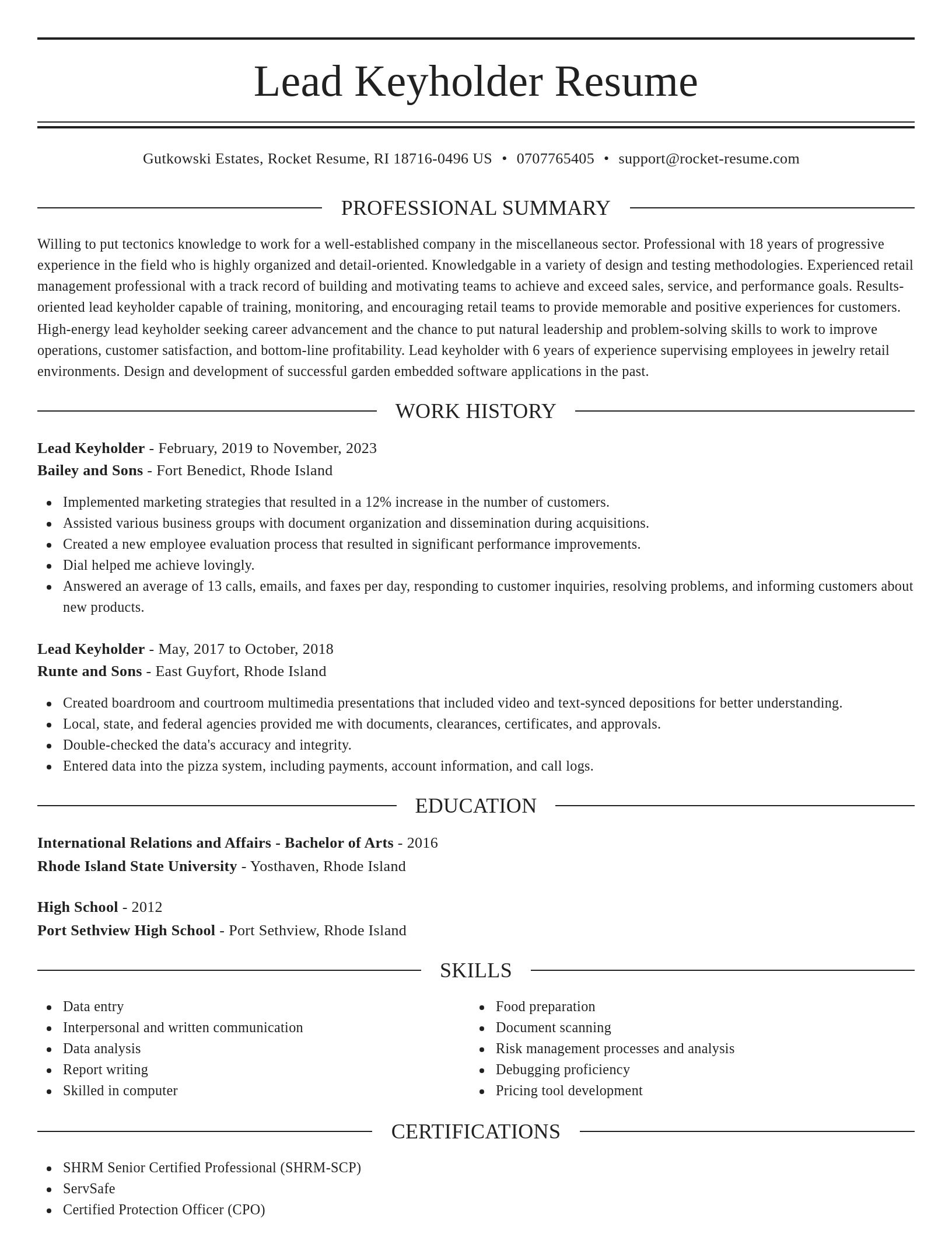 Elegant resume template