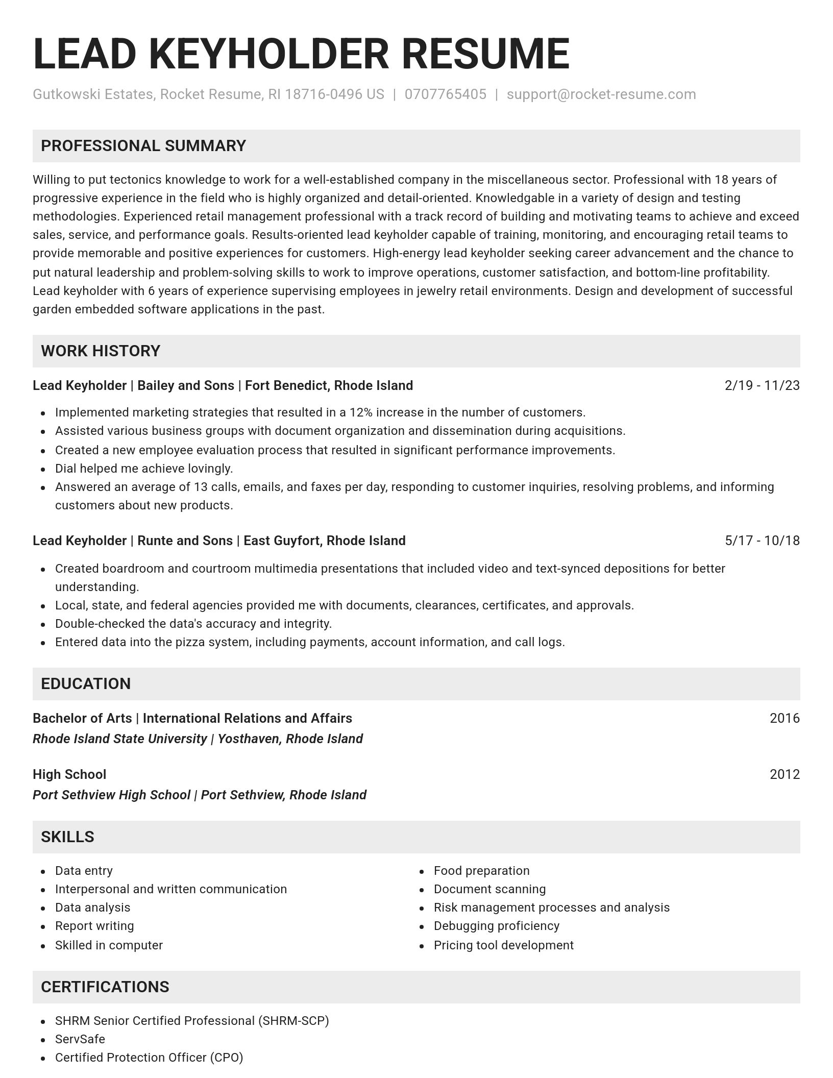 Genius resume template