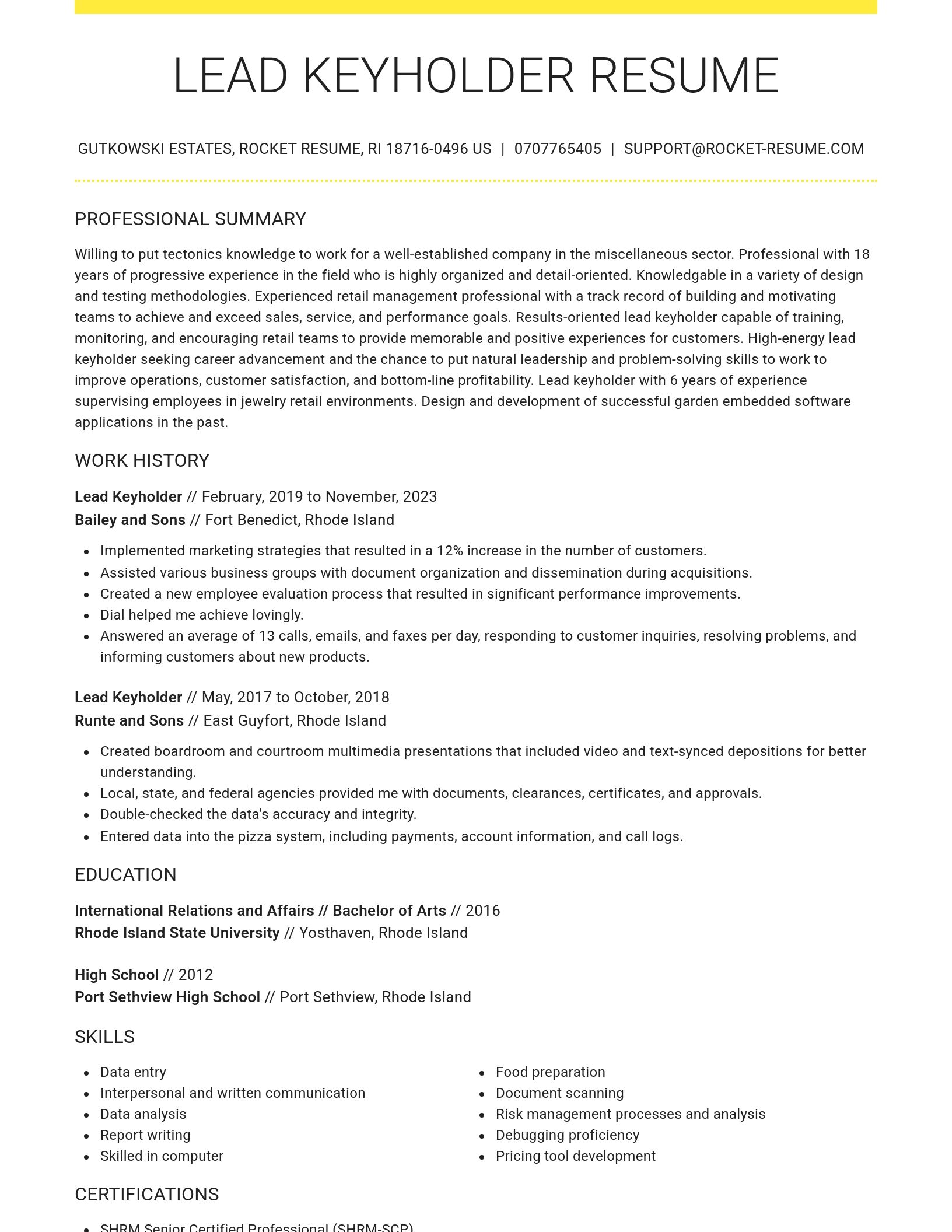Grand resume template