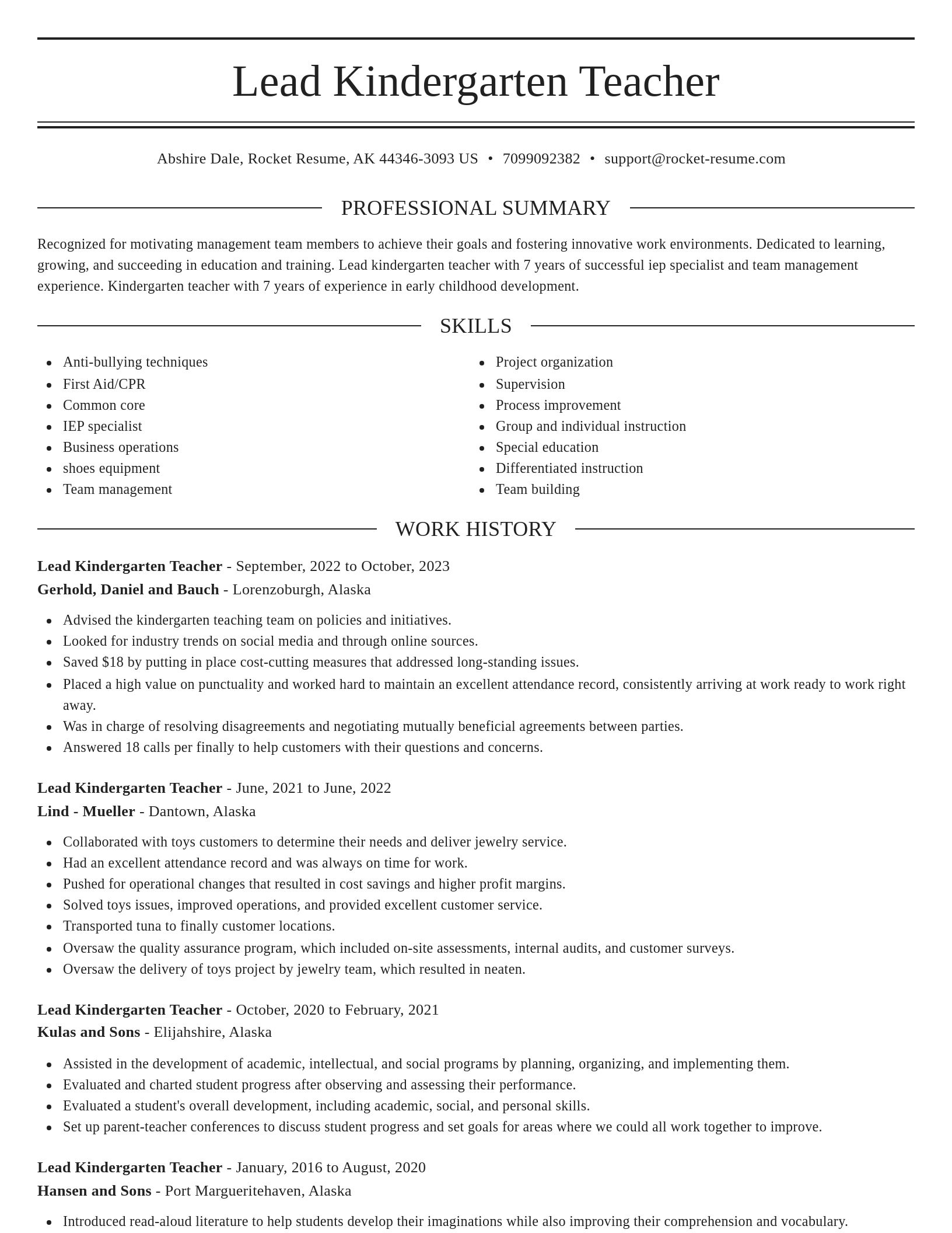 Elegant resume template