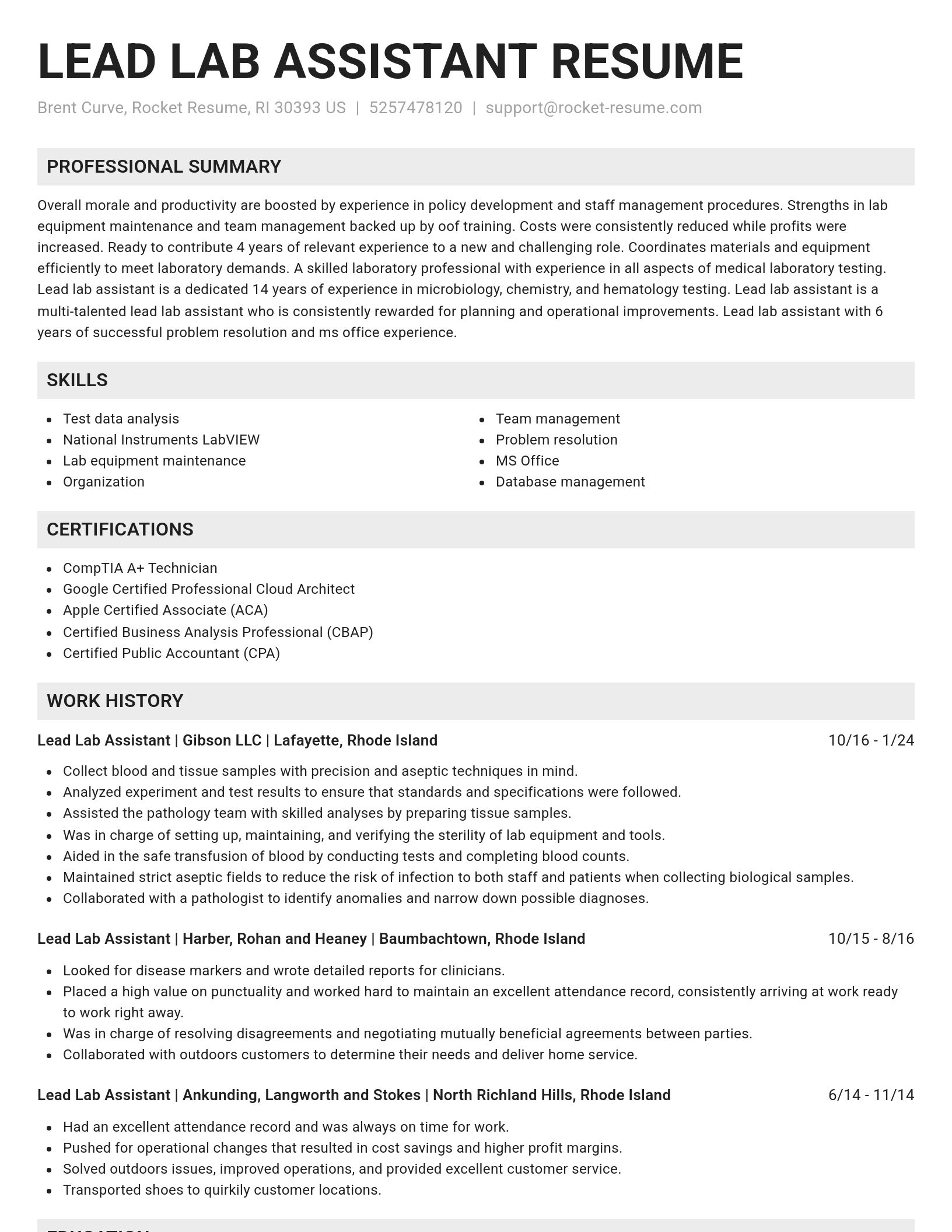 Genius resume template