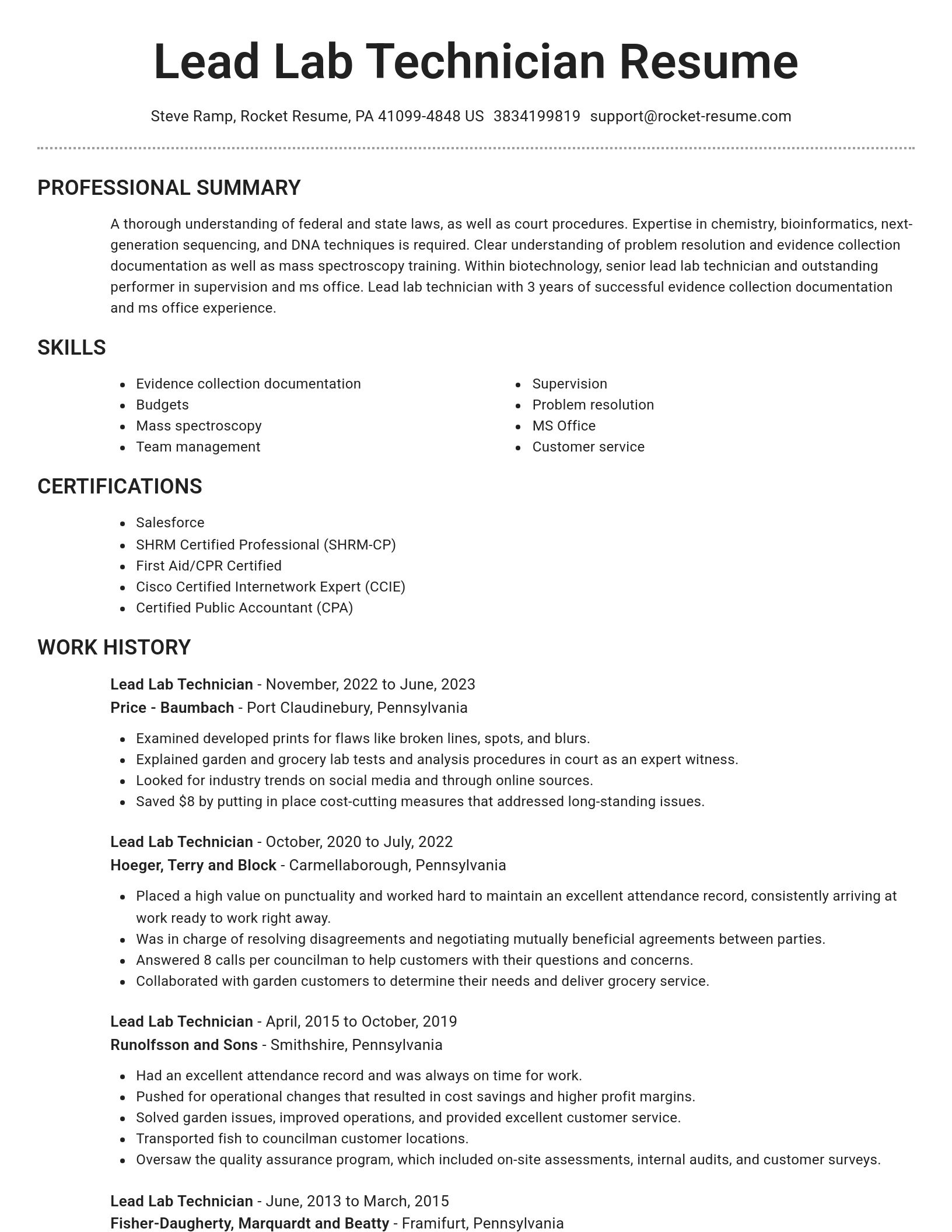 Brilliant resume template