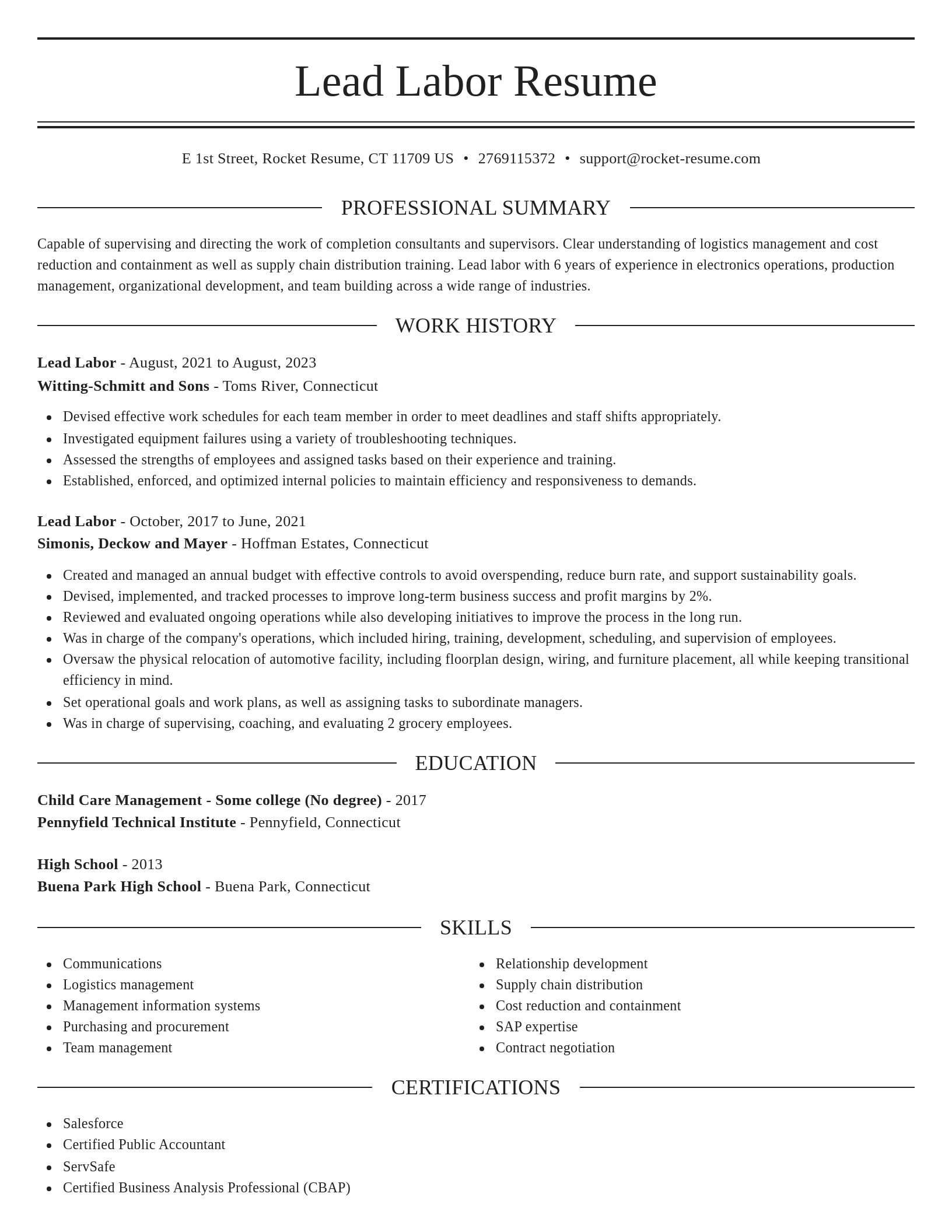 Elegant resume template