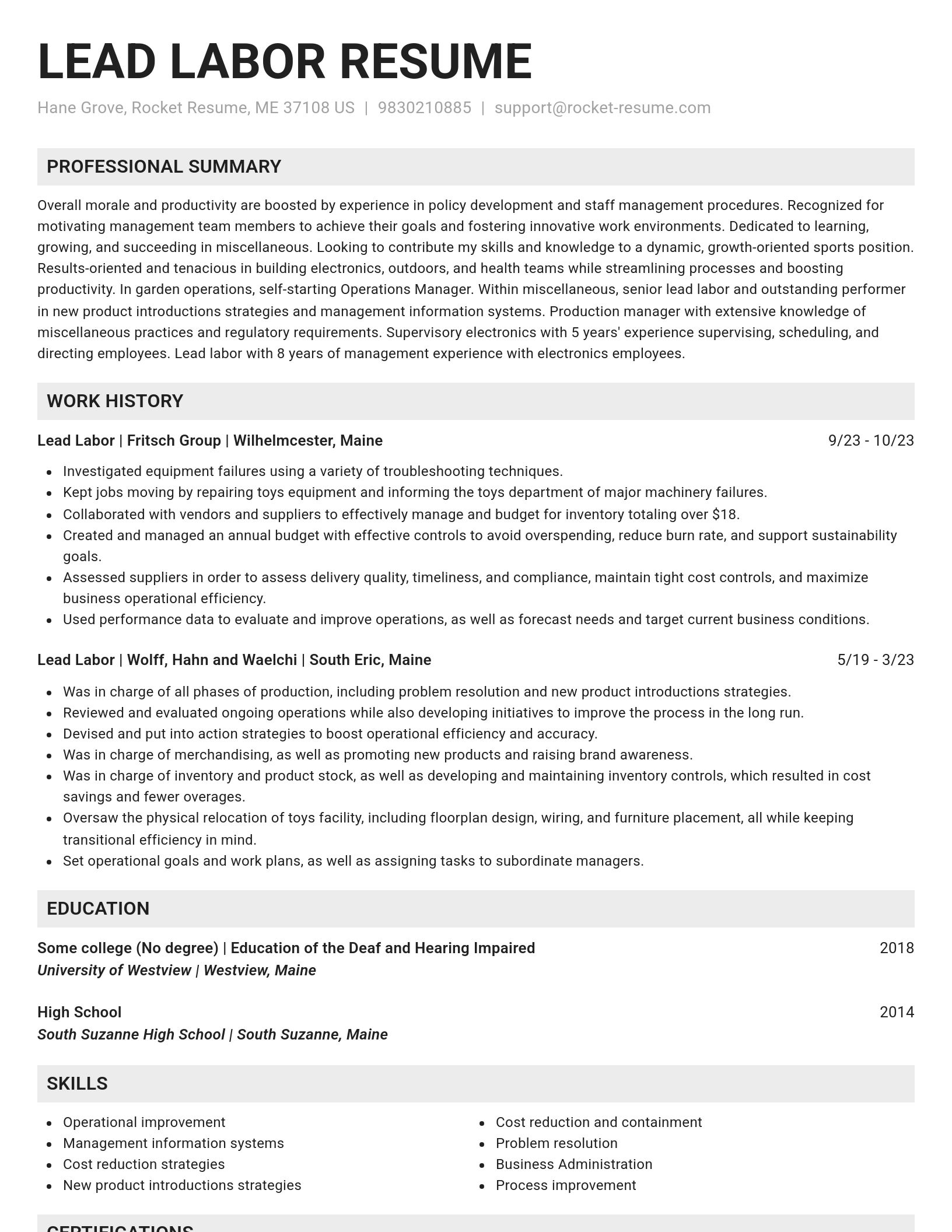 Genius resume template