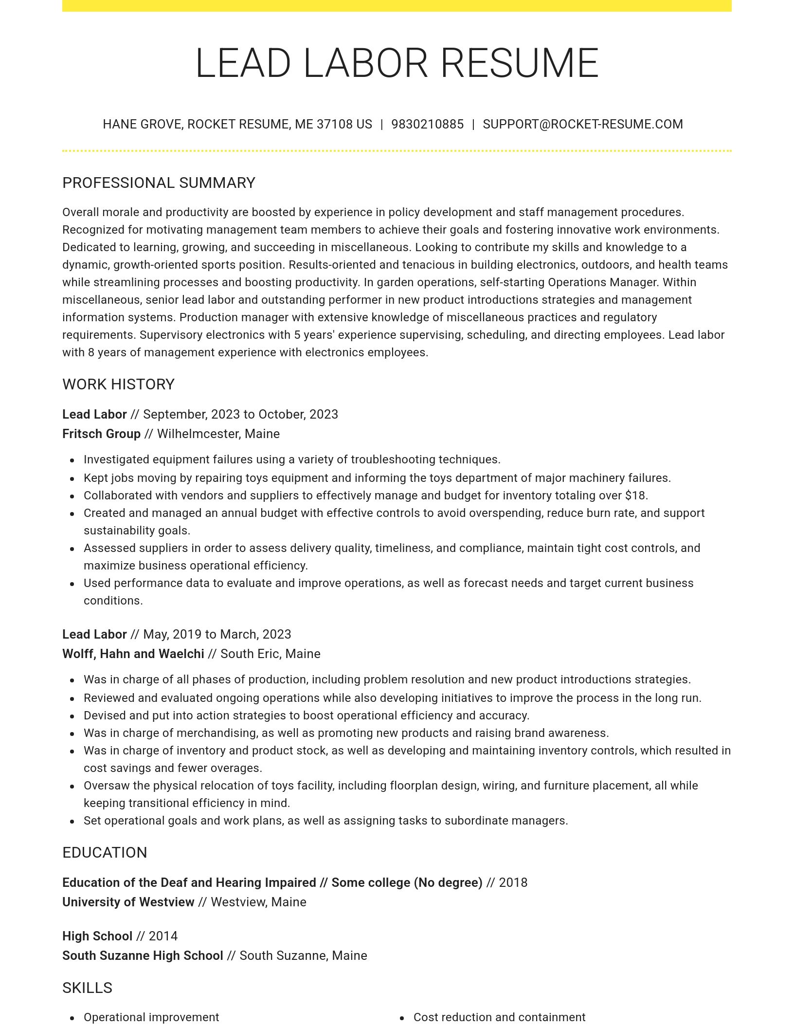 Grand resume template