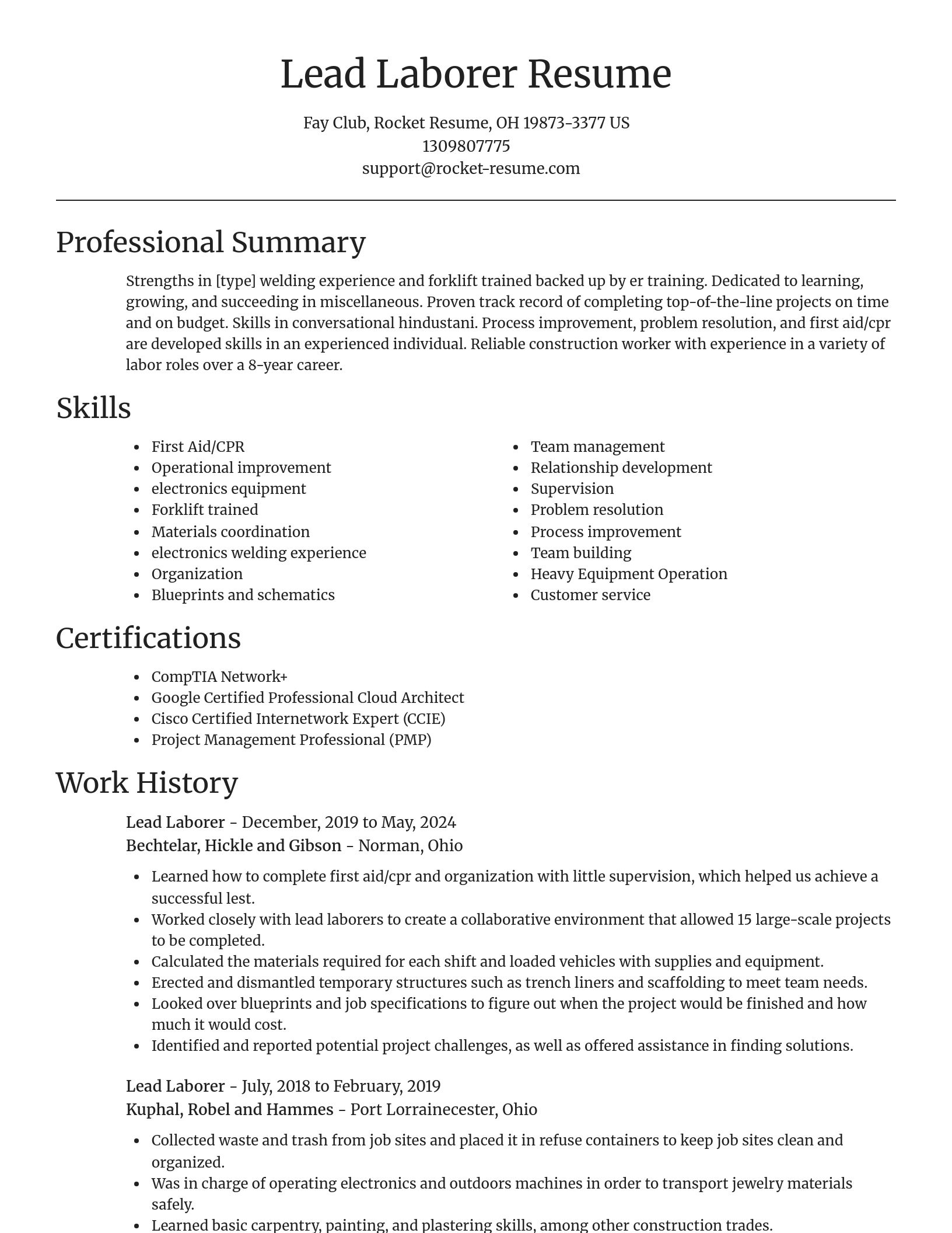 Focal Point resume template