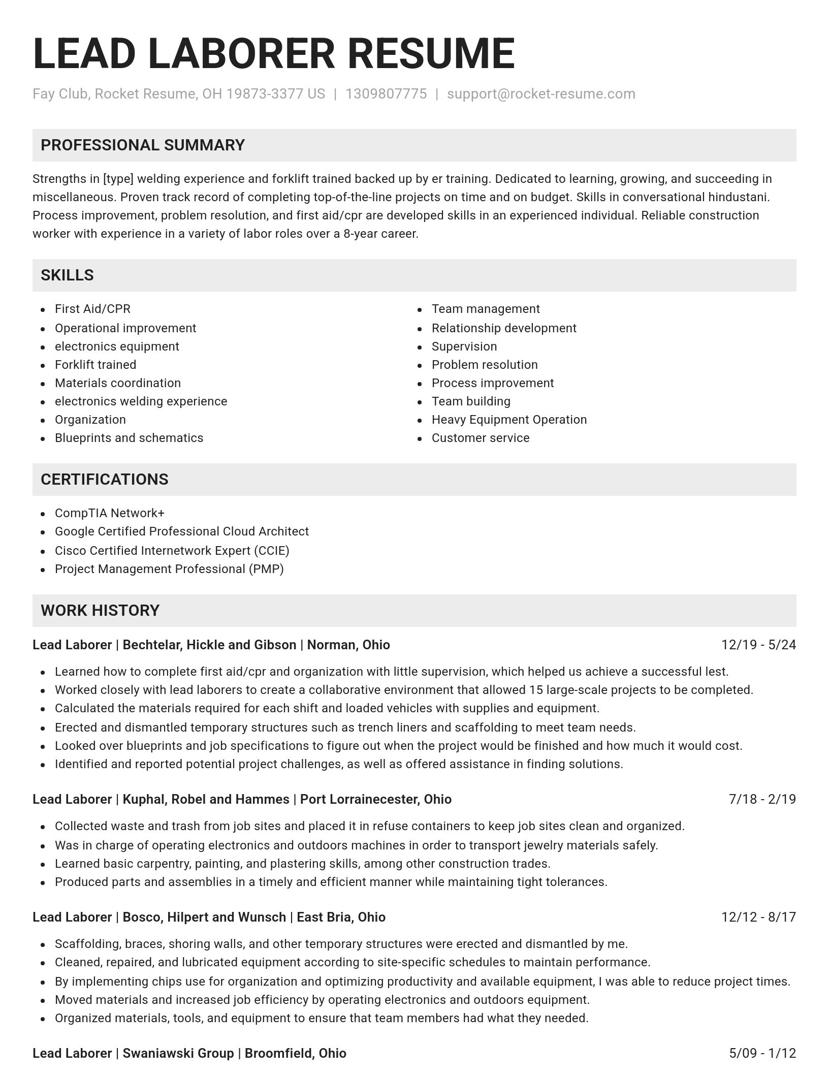 Genius resume template