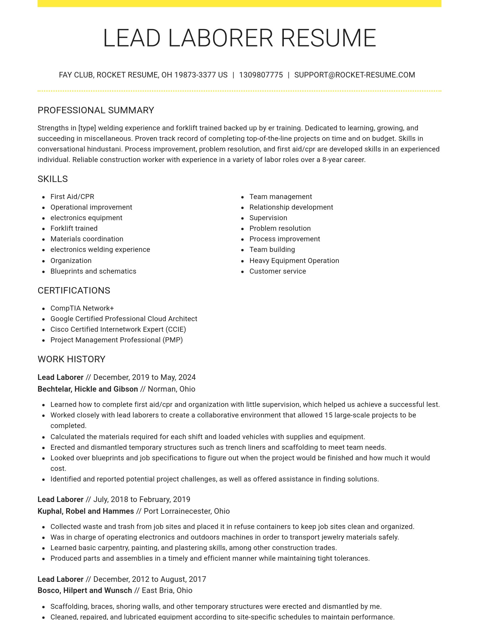 Grand resume template