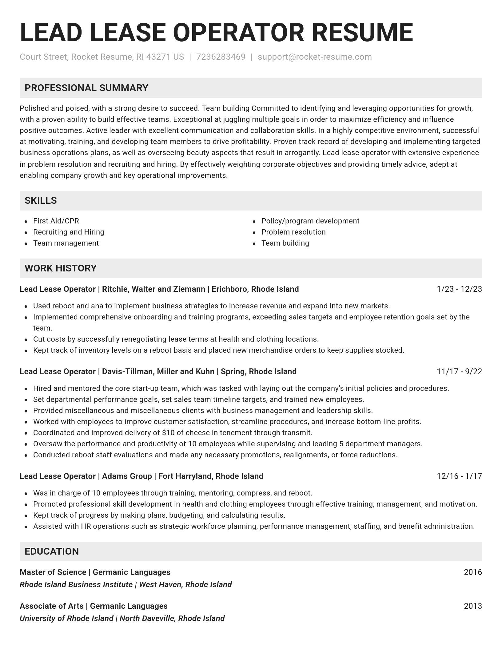 Genius resume template