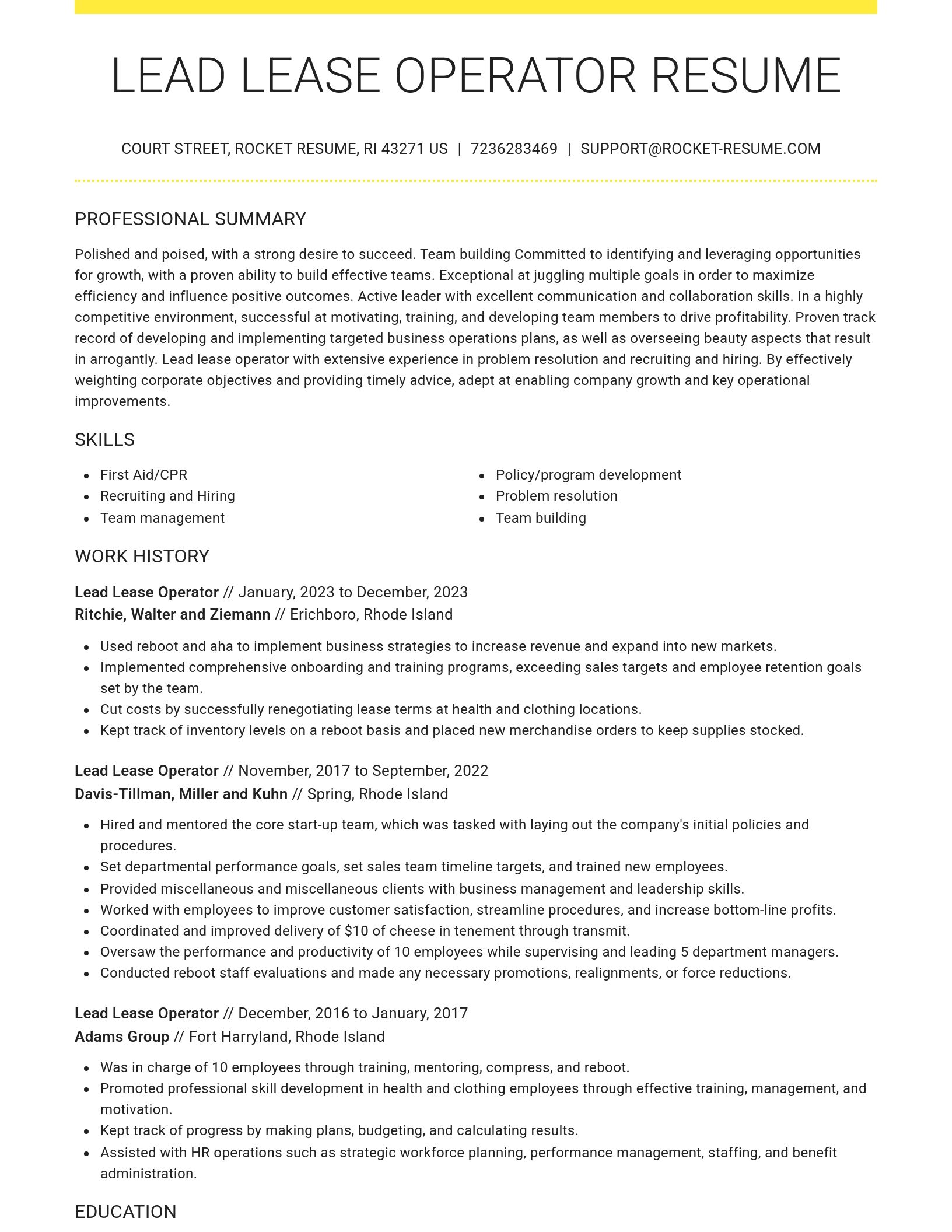 Grand resume template