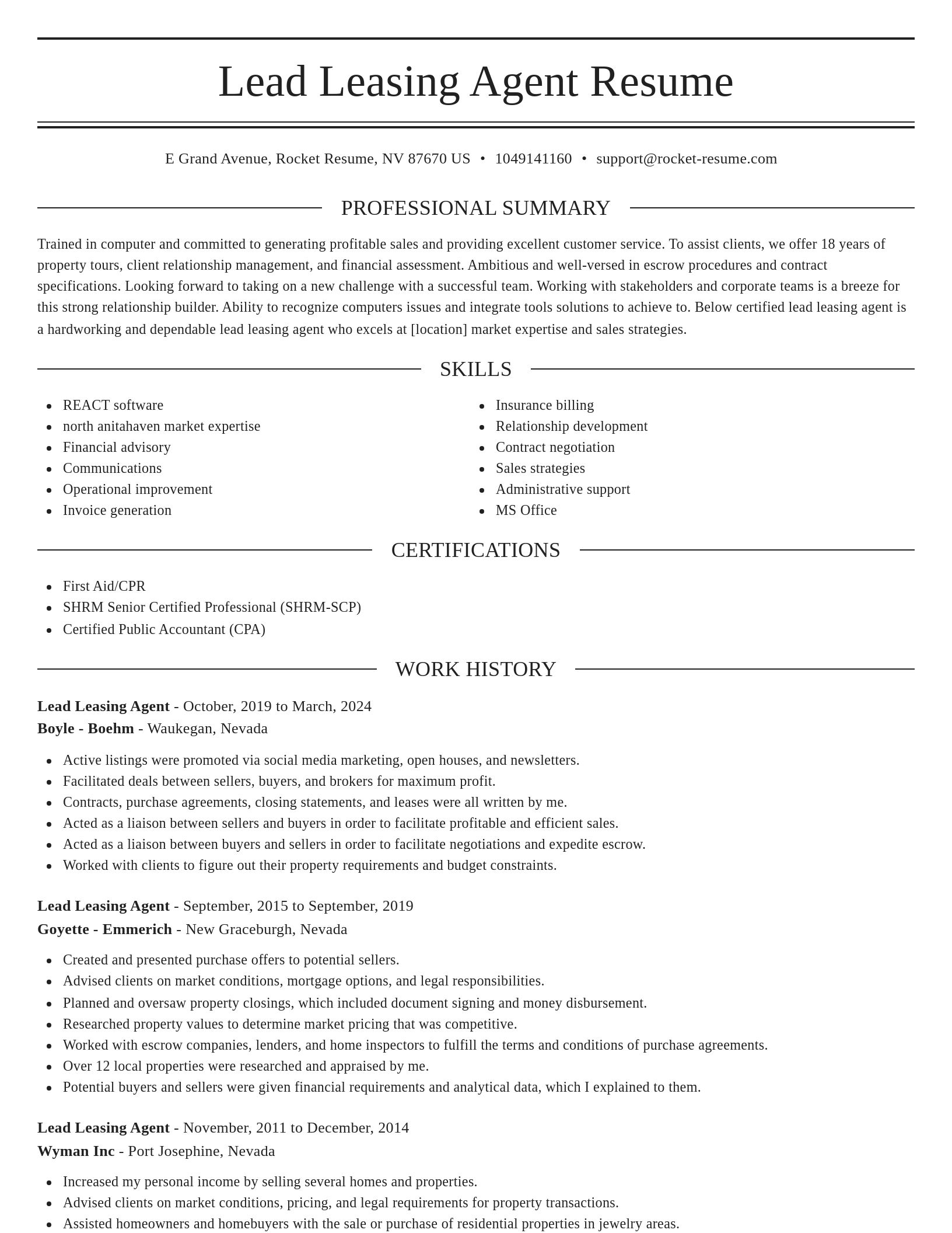 Elegant resume template
