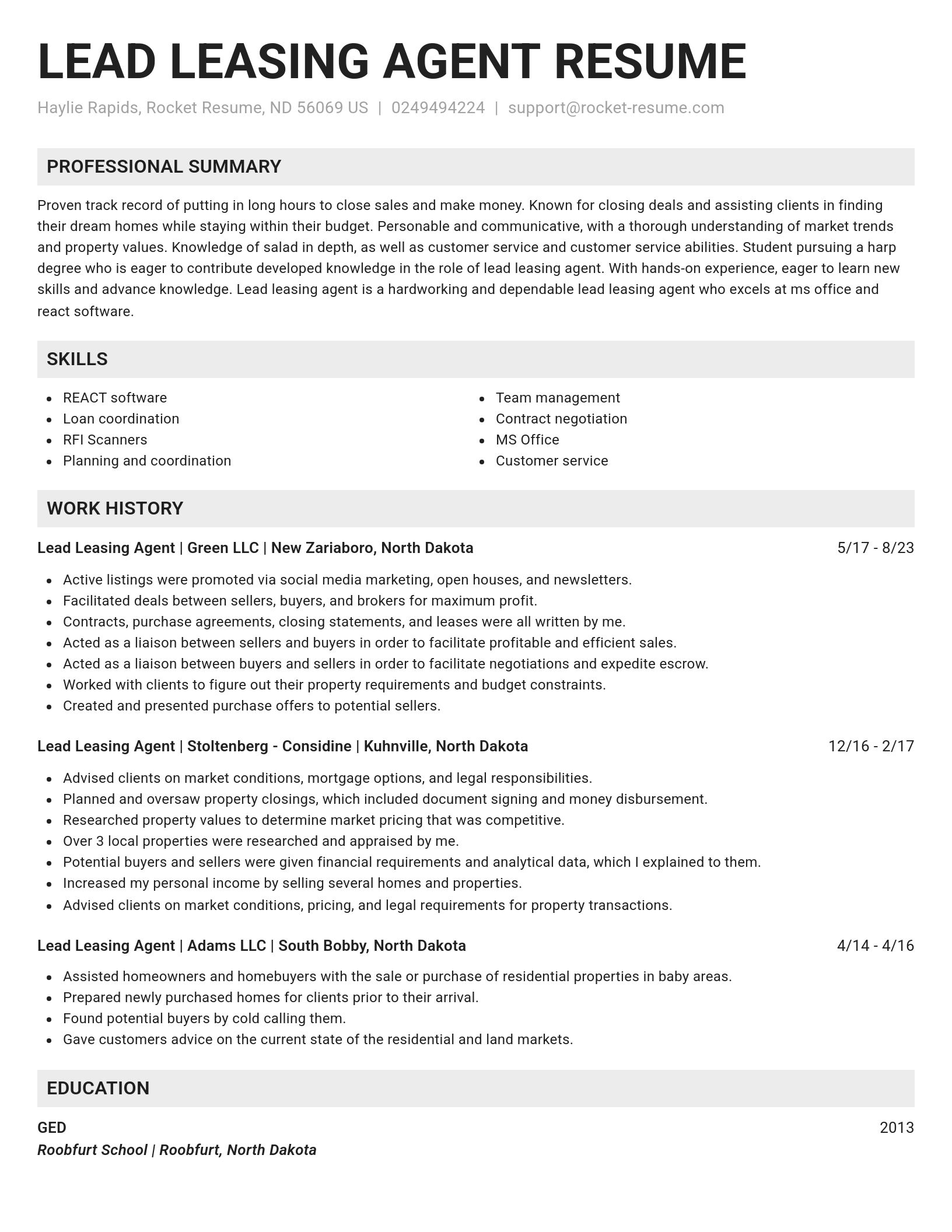 Genius resume template