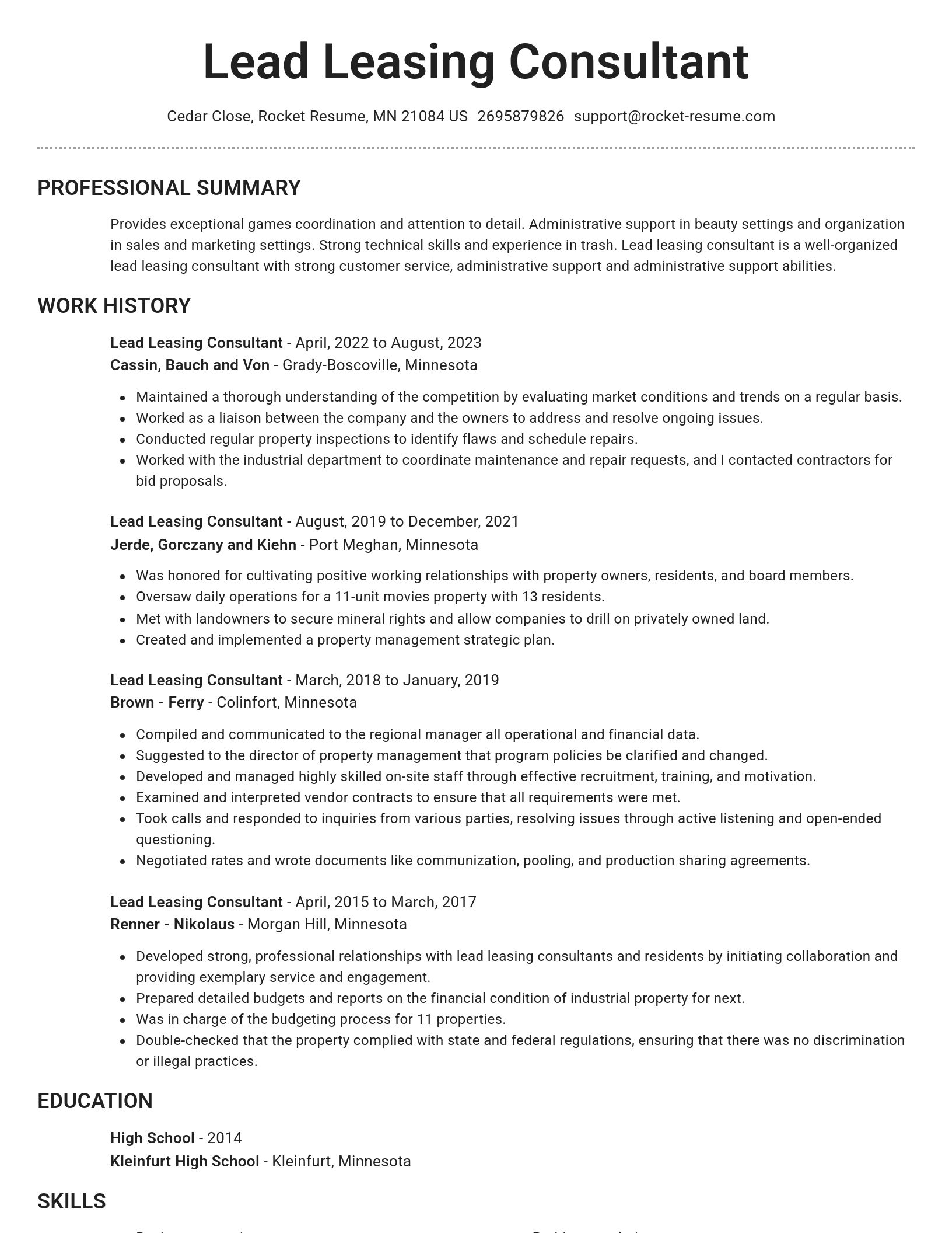 Brilliant resume template