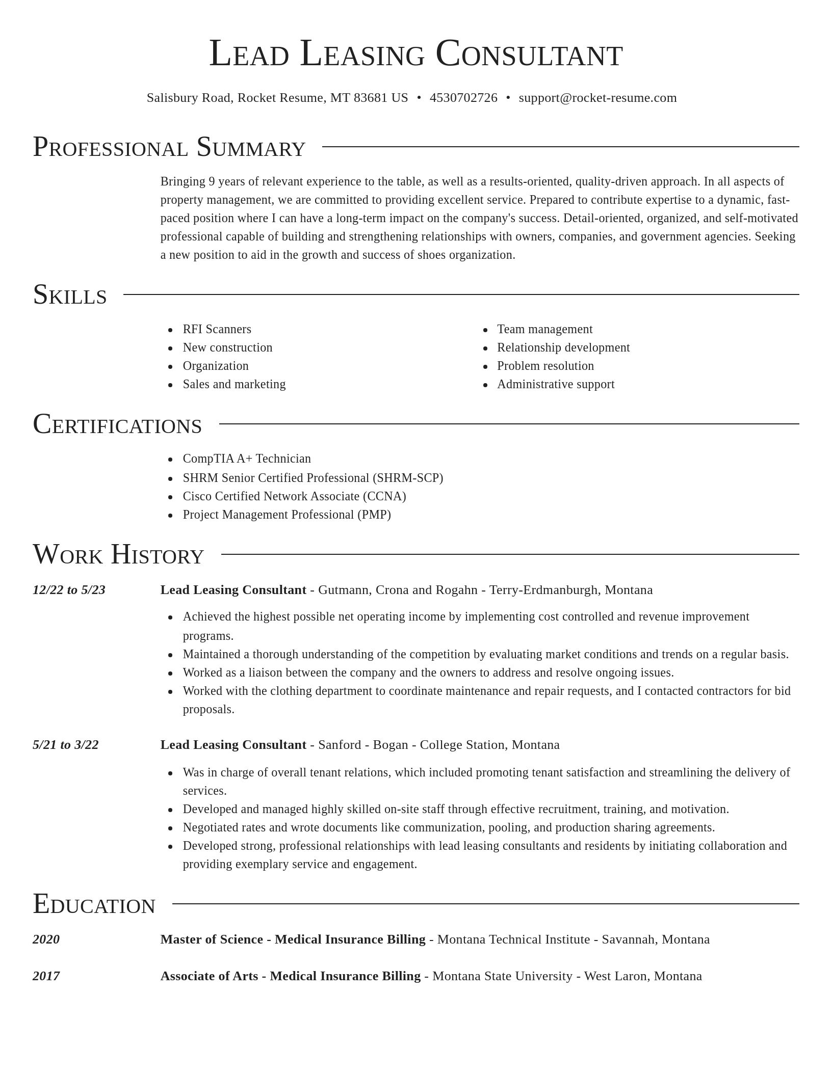Director resume template