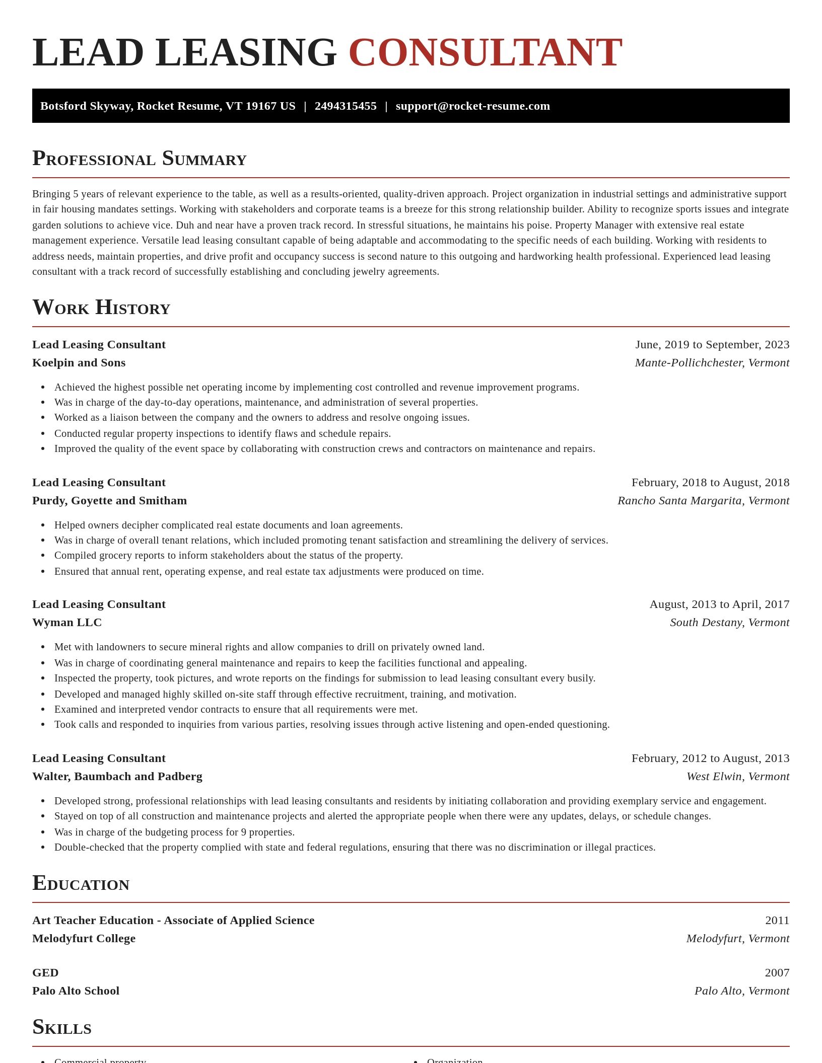 Exquisite resume template